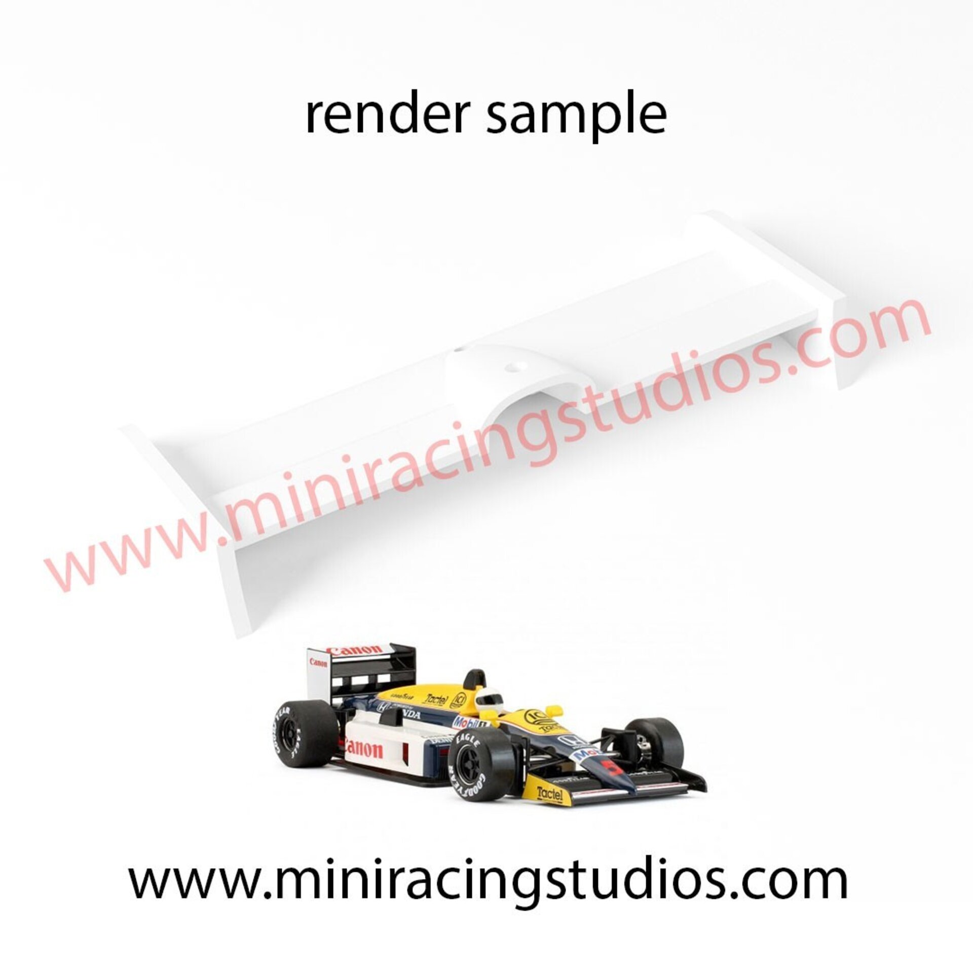 Alerón delantero 3D para Formula 1 NSR 86/89 - Flexible o Plástico - 3