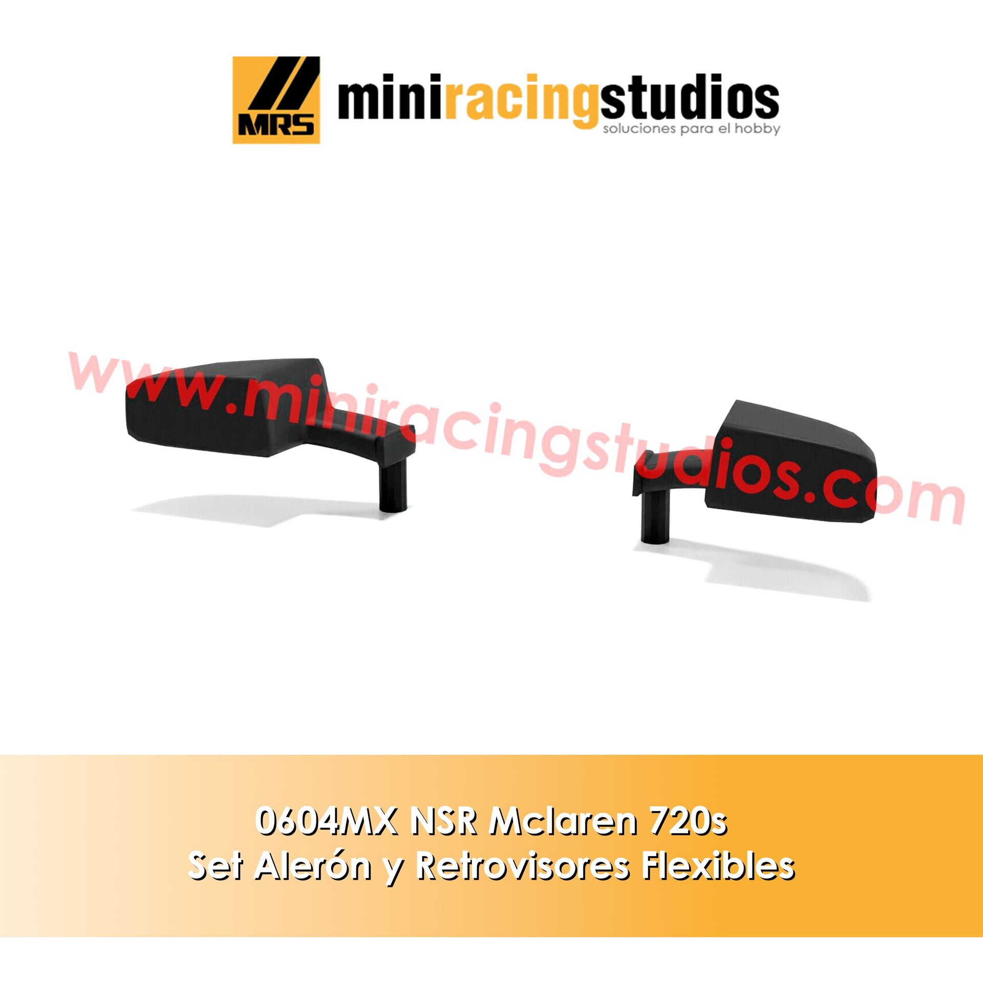 Set Alerón + Retros  para el Mclaren 720s de NSR (Flex o Bicomponente) - 3