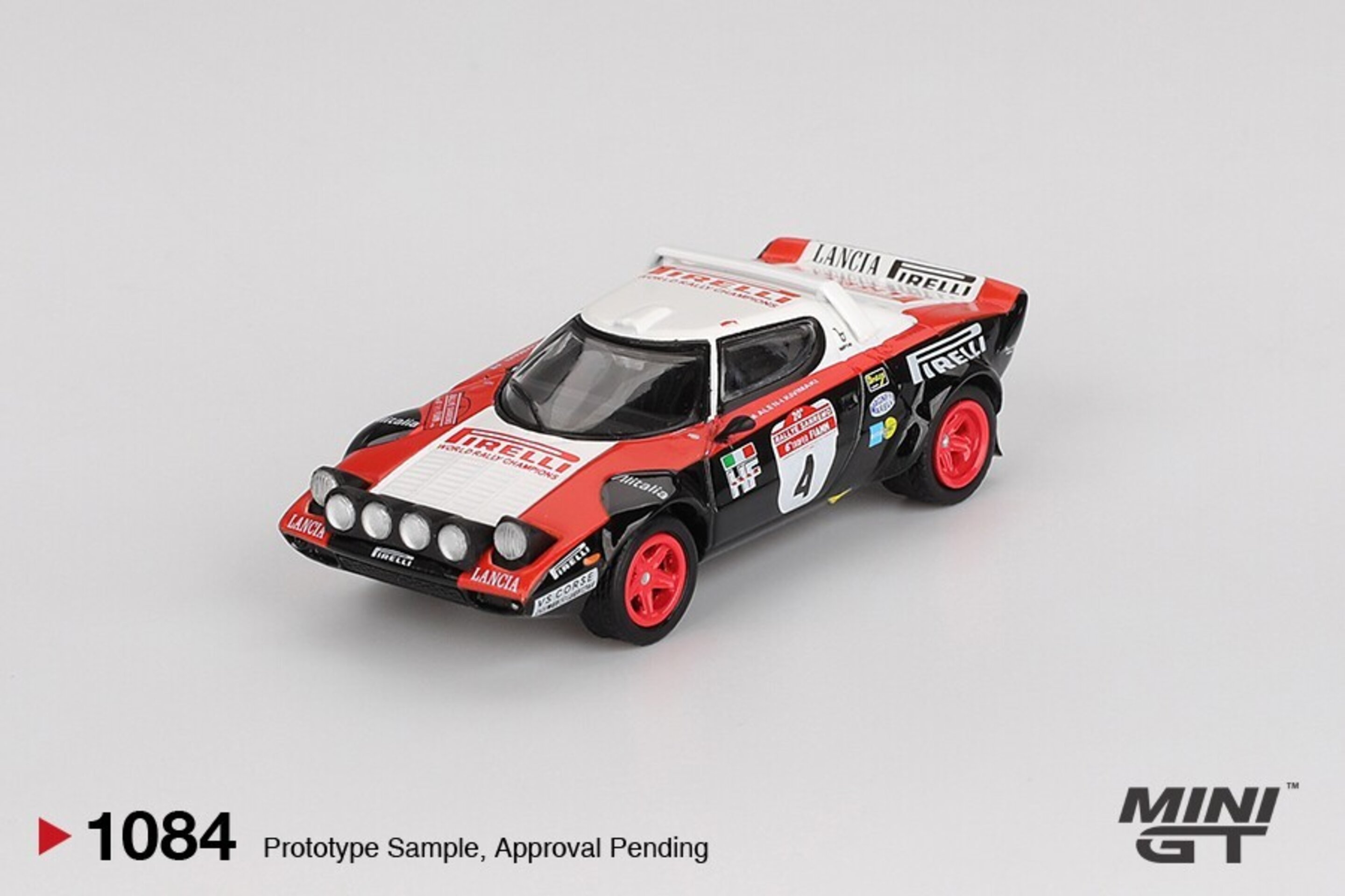 (PRE VENTA) Mini GT 1:64 Lancia Stratos HF #4 Rally Sanremo Winner 1978 - 2