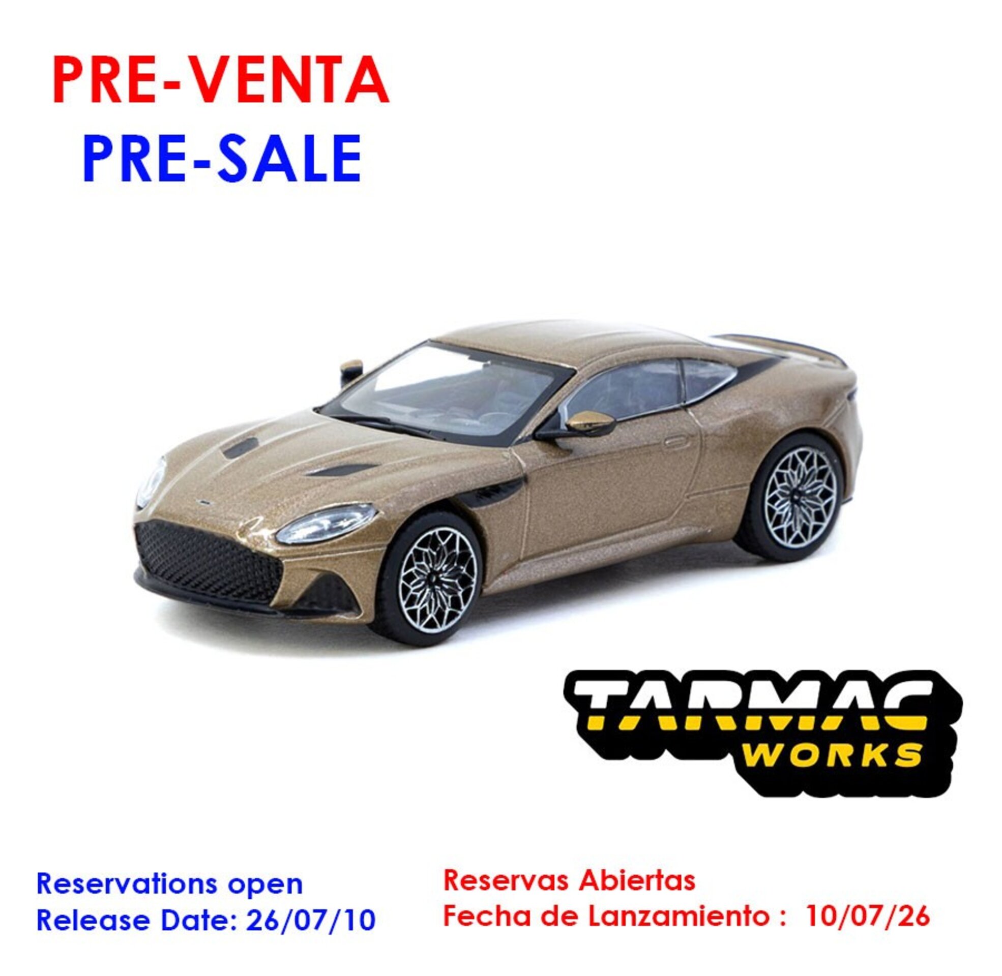 (PRE VENTA) 1:64 ASTON MARTIN DBS SUPERLEGGERA BROWN METALLIC 2025 TARMAC WORKS - 1