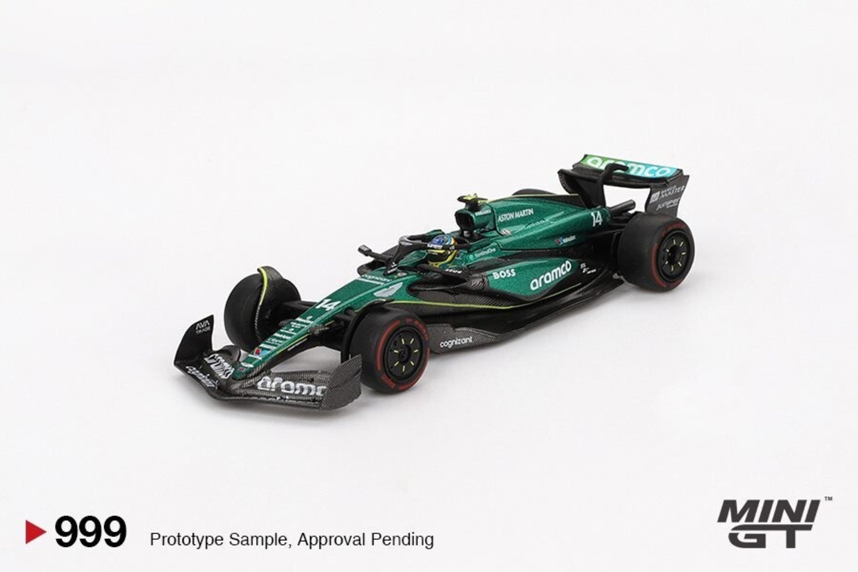 Aston Martin AMR24 #14 Fernando Alonso GP Bahréin 2024 Mini GT 1/64( PRE VENTA ) - 2