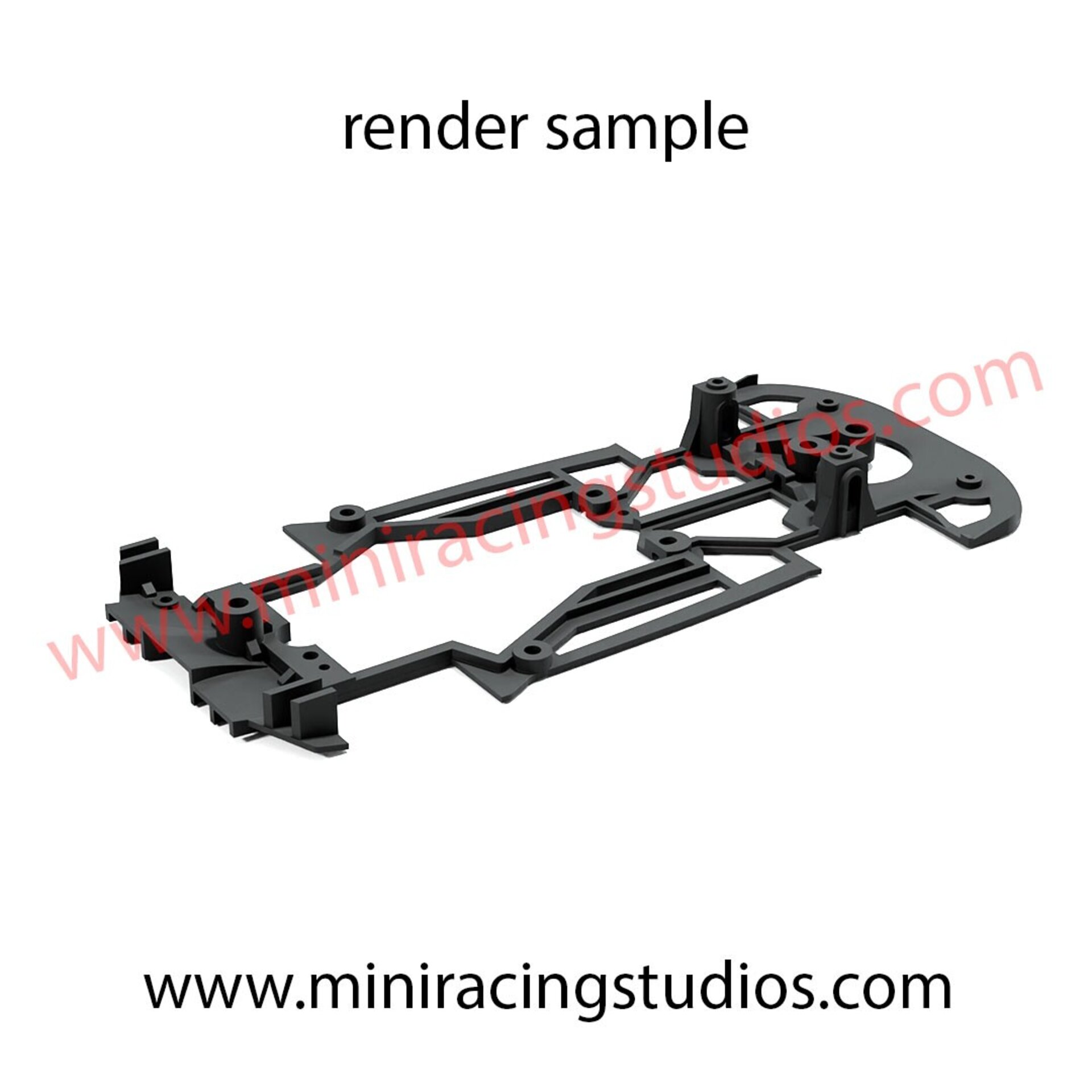 Chasis 3D para el Ferrari 488 ( Fantasy Car ) soporte Slot.it/RT3 en Carbono - 2