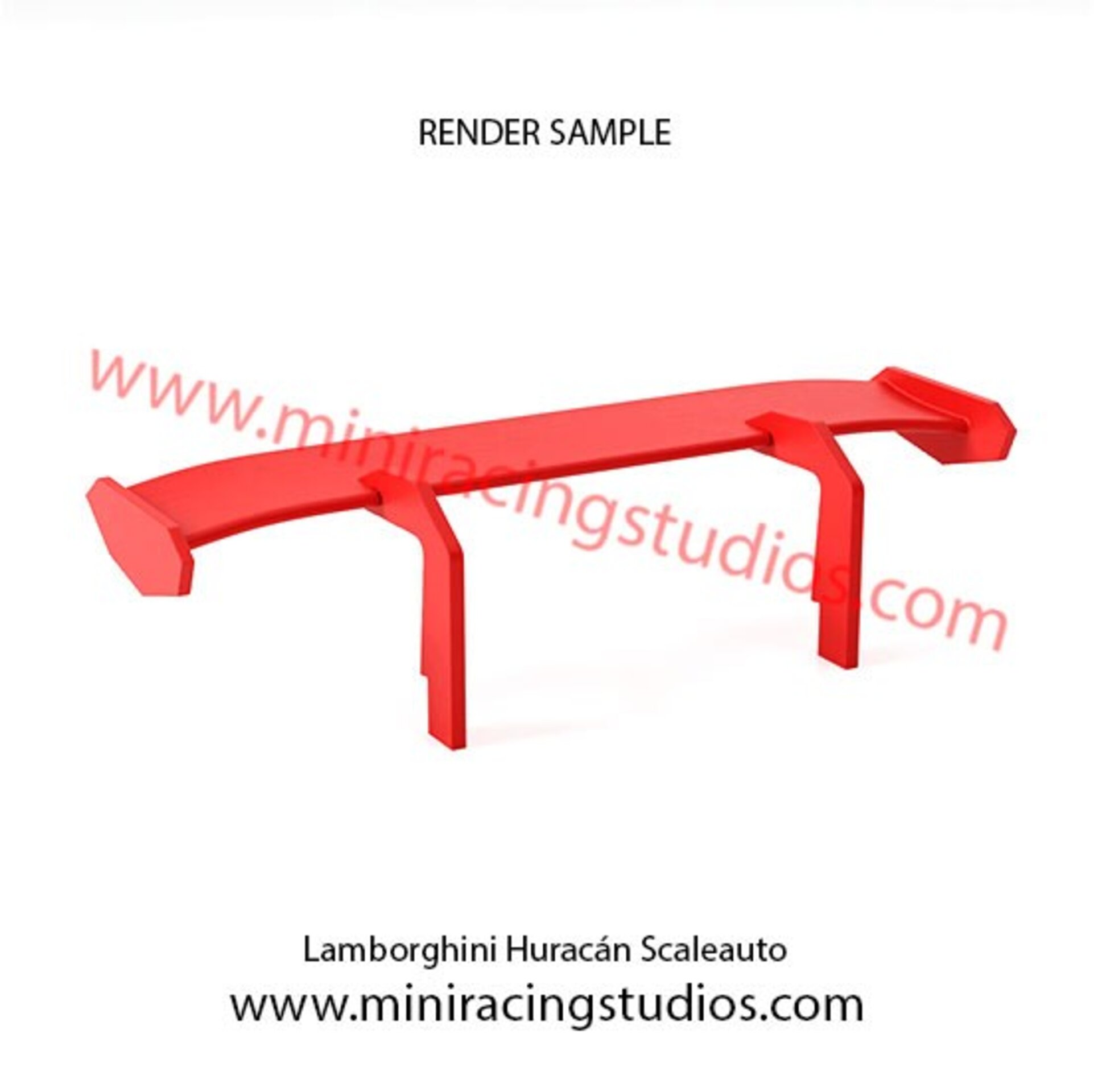 Alerón 3D para Lamborghini Huracán GT3 Scaleauto - Varios materiales - 3