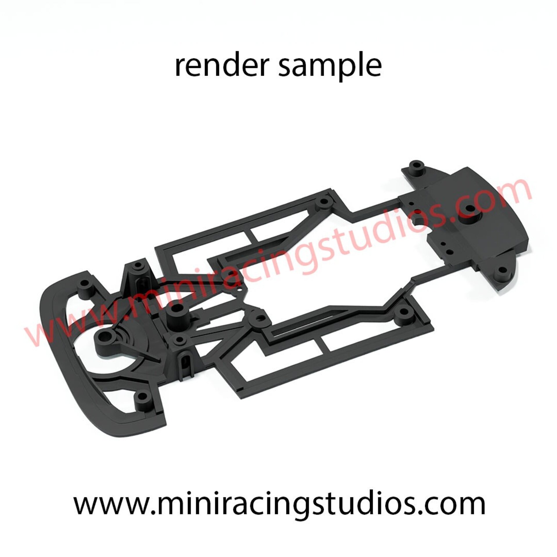 Chasis 3D para el Mercedes AMG GT3 NSR para soporte Slot.it/RT3 - 2