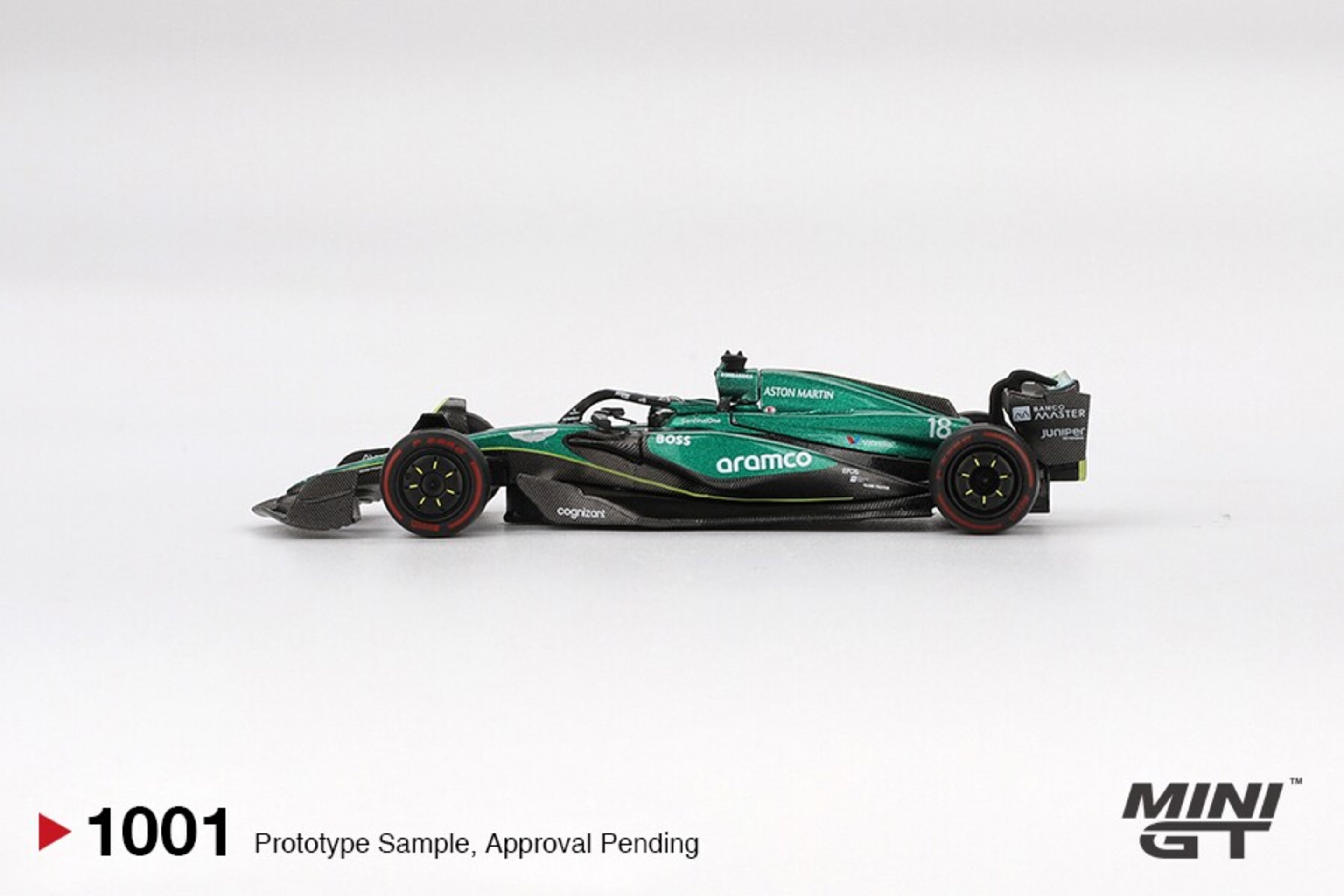 Aston Martin AMR24 #18 Lance Stroll GP Bahréin 2024 Mini GT 1/64( PRE VENTA ) - 4