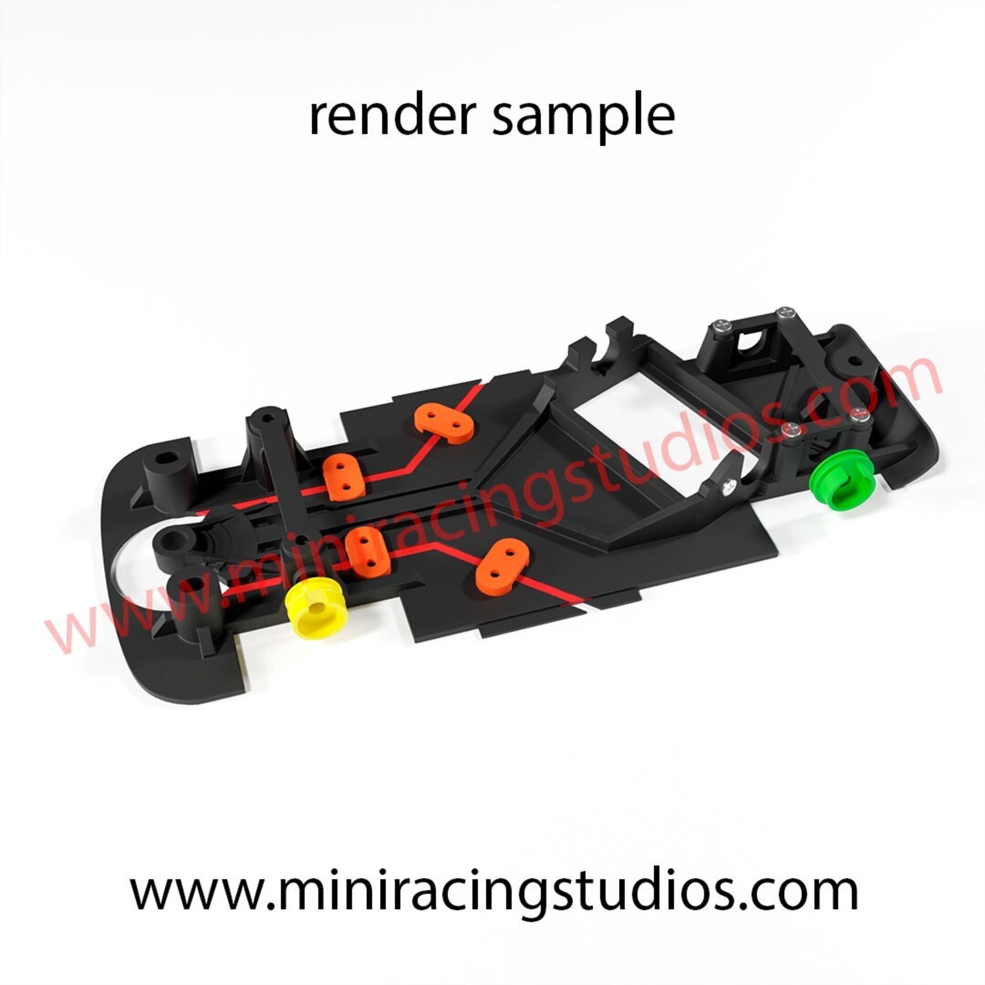 Chasis SN3D para el Ford PUMA de SCALEXTRIC / SCX  Rally X-Flex Multicapa - 3