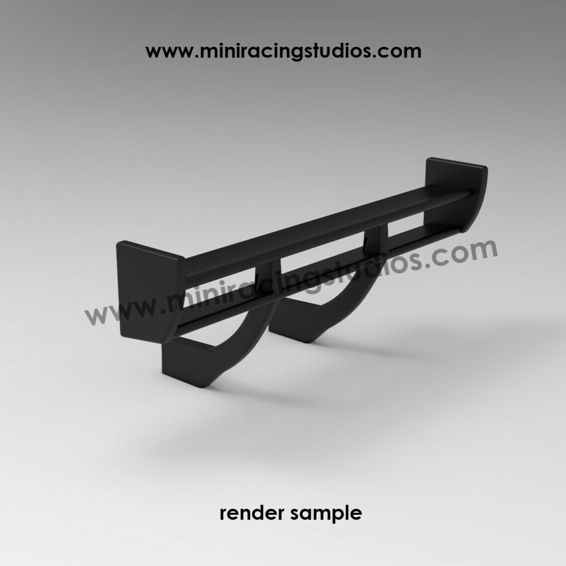 Alerón 3D  Mercedes C-KLASS DTM SCALEXTRIC- SCX  Flexible o Plástico - 2