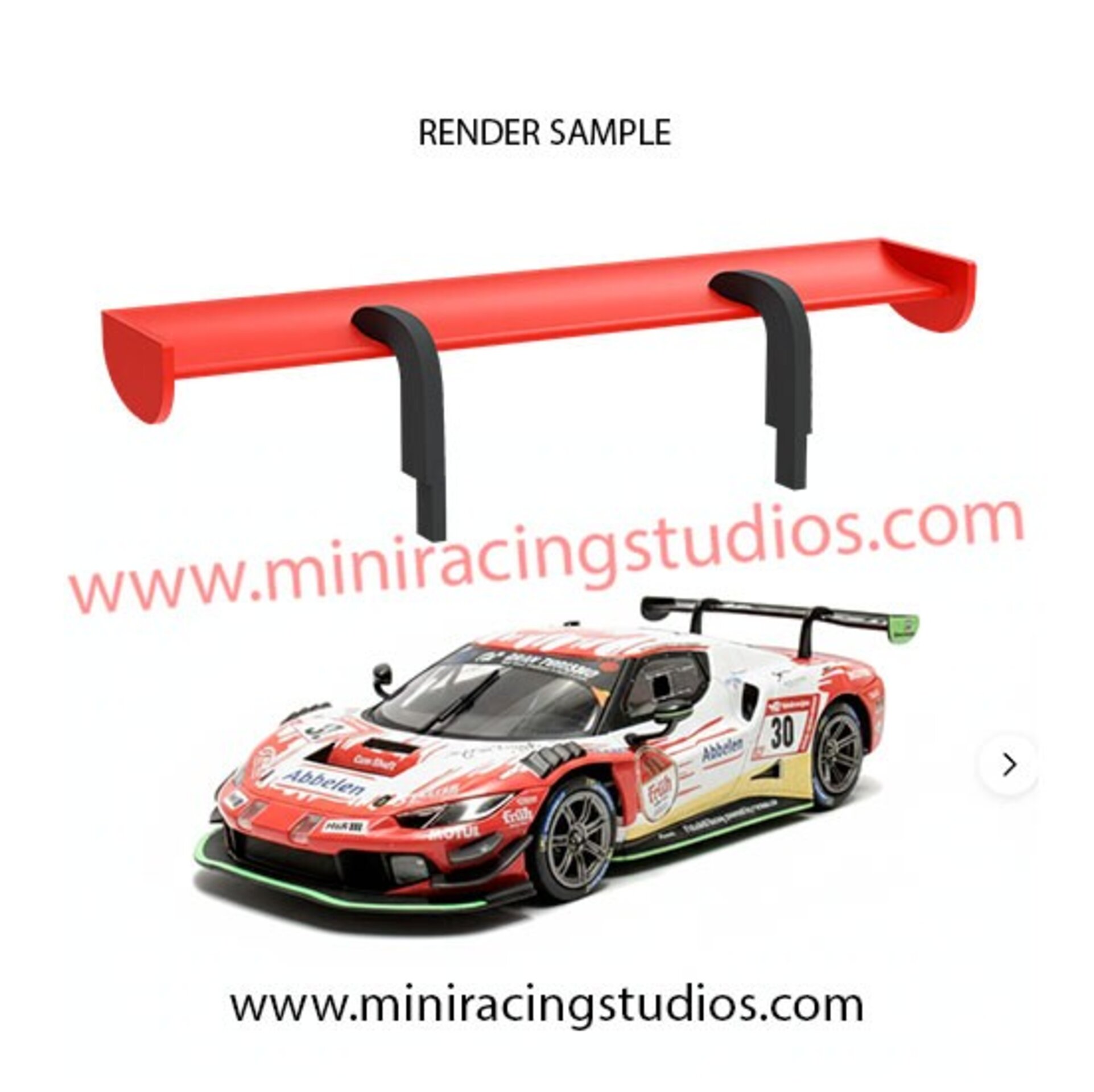 Alerón 3D para Ferrari 296 GT de Sideways – Flexible, Plástico o Bicomponente - 1