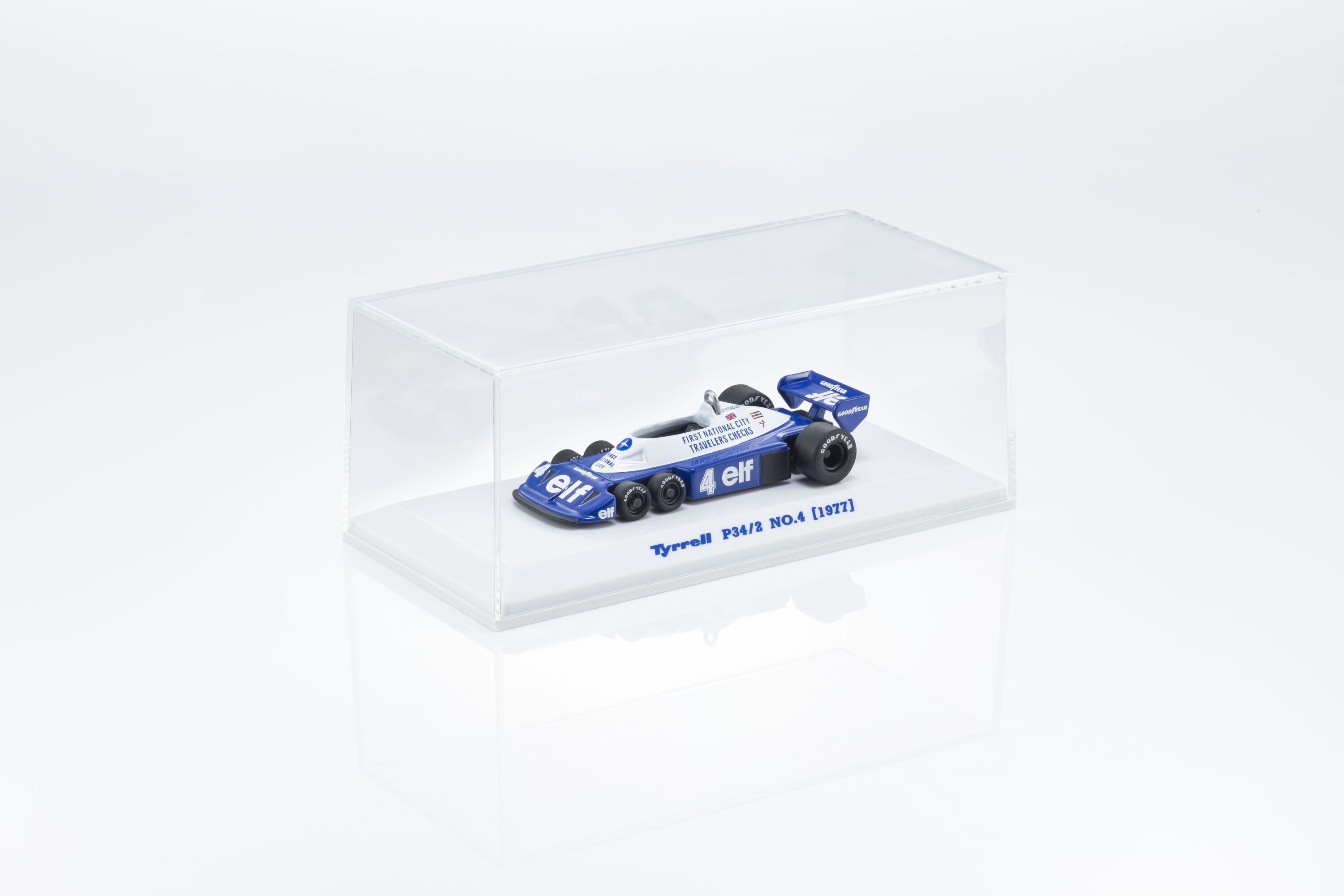 Tyrrell P34 1977 Kyosho 1:64 – F1 clásica en 6 ruedas