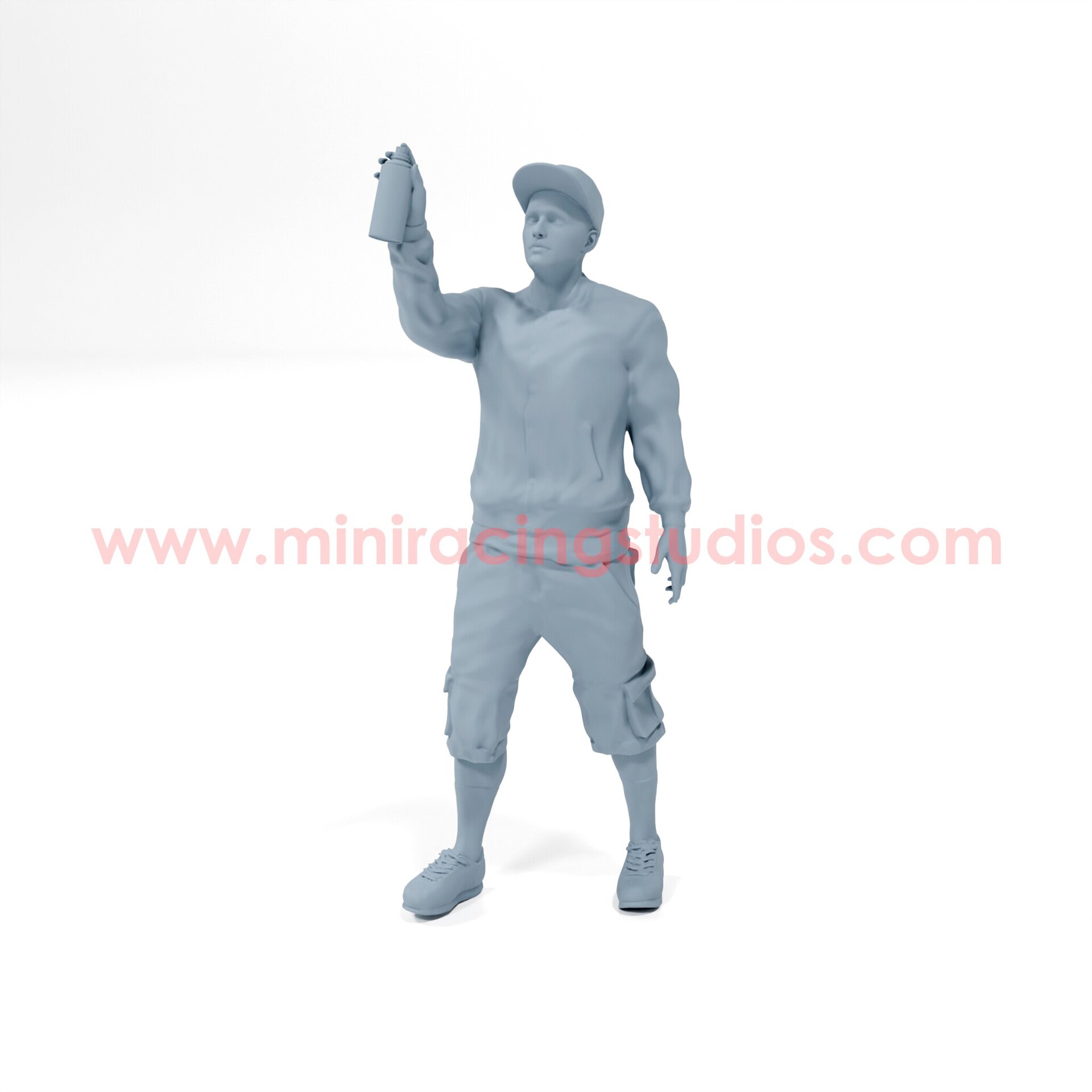 Figura 3D Artista Urbano de Graffitis 1:64 en Resina – MiniRacing64 - 2