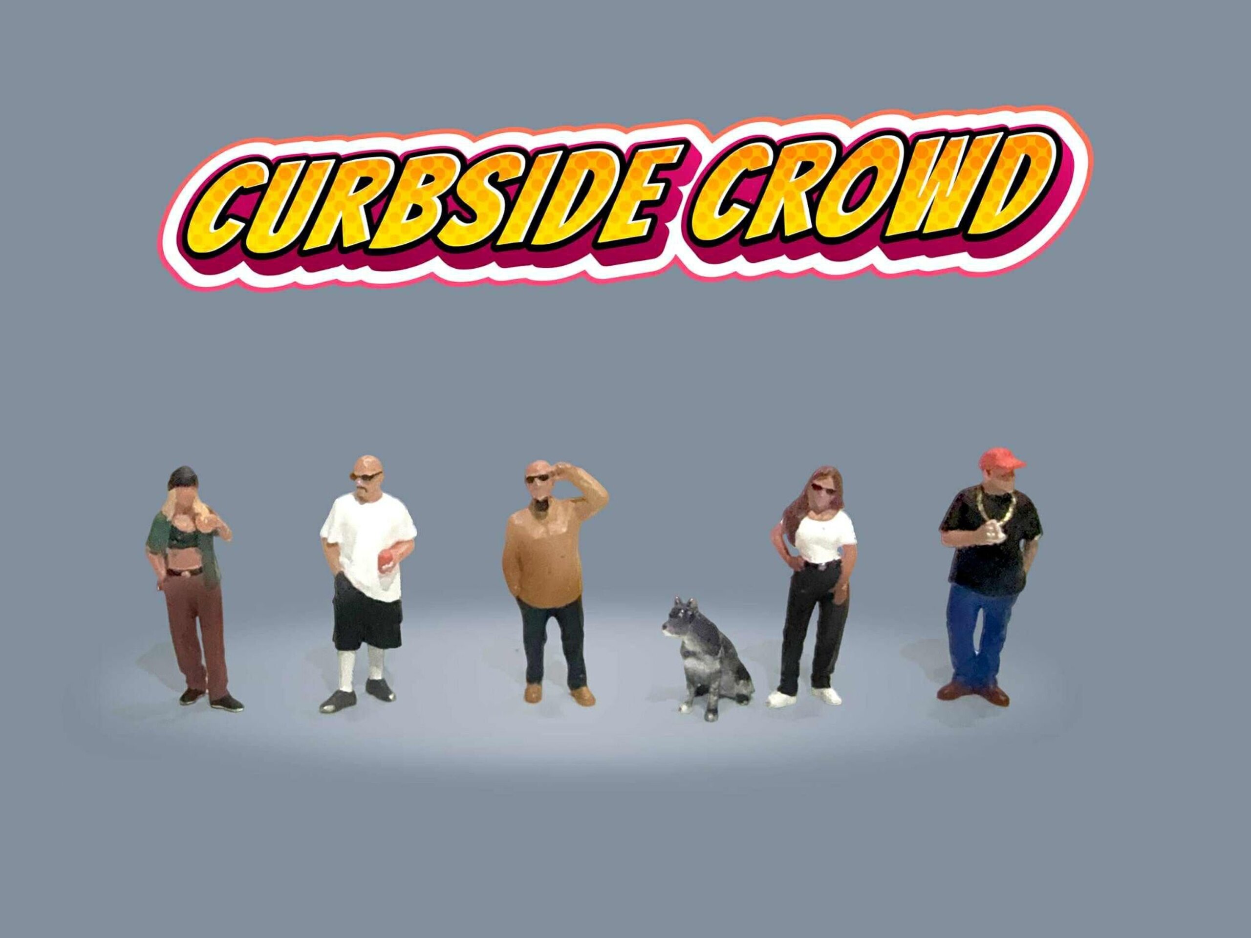 (PRE VENTA) American Diorama 1:64 Figure Set: Curbside Crowd - 4