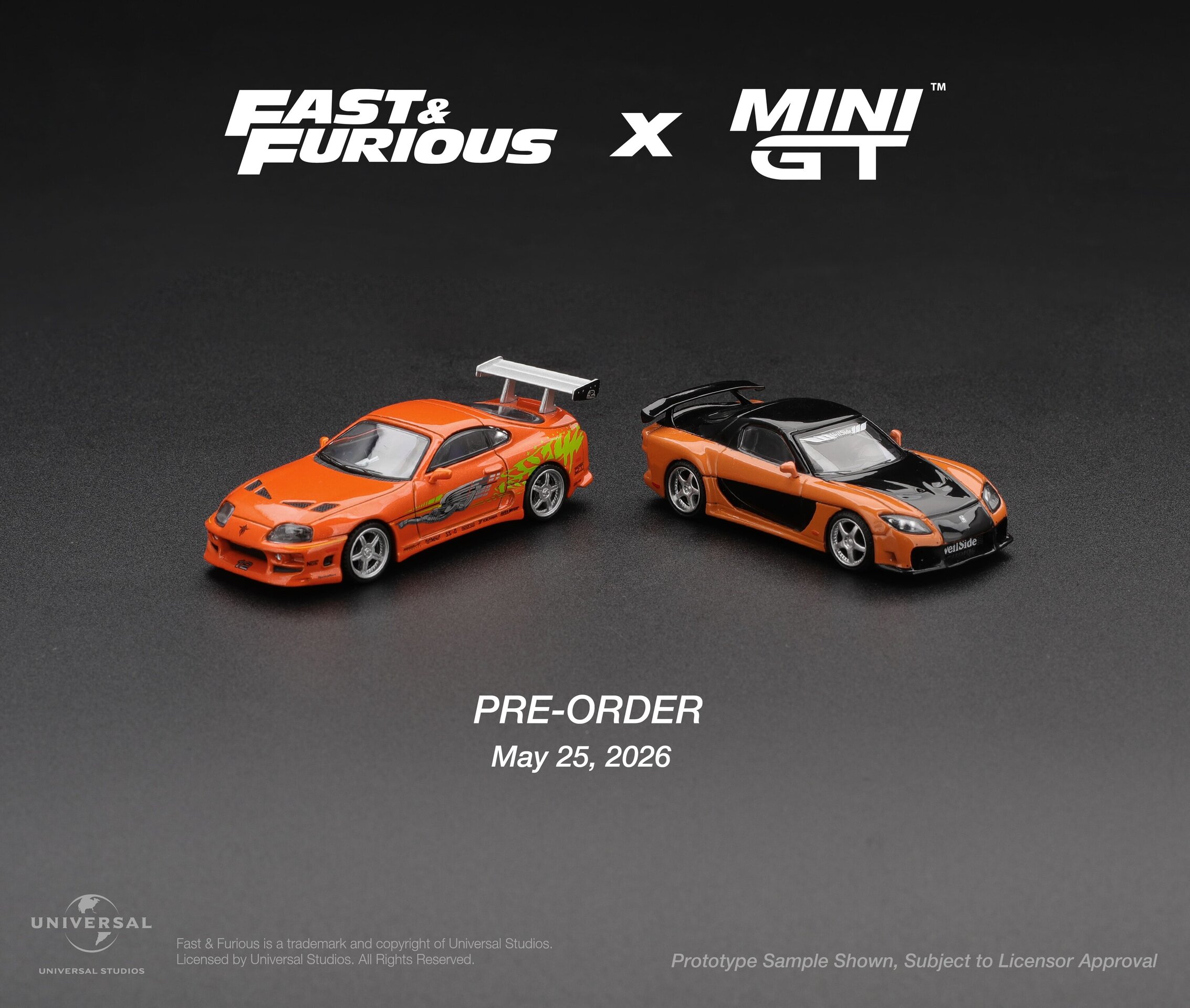 (PRE VENTA)1:64 MAZDA RX-7 (FD) TOYOTA SUPRA MK4 en Blister individual - 1