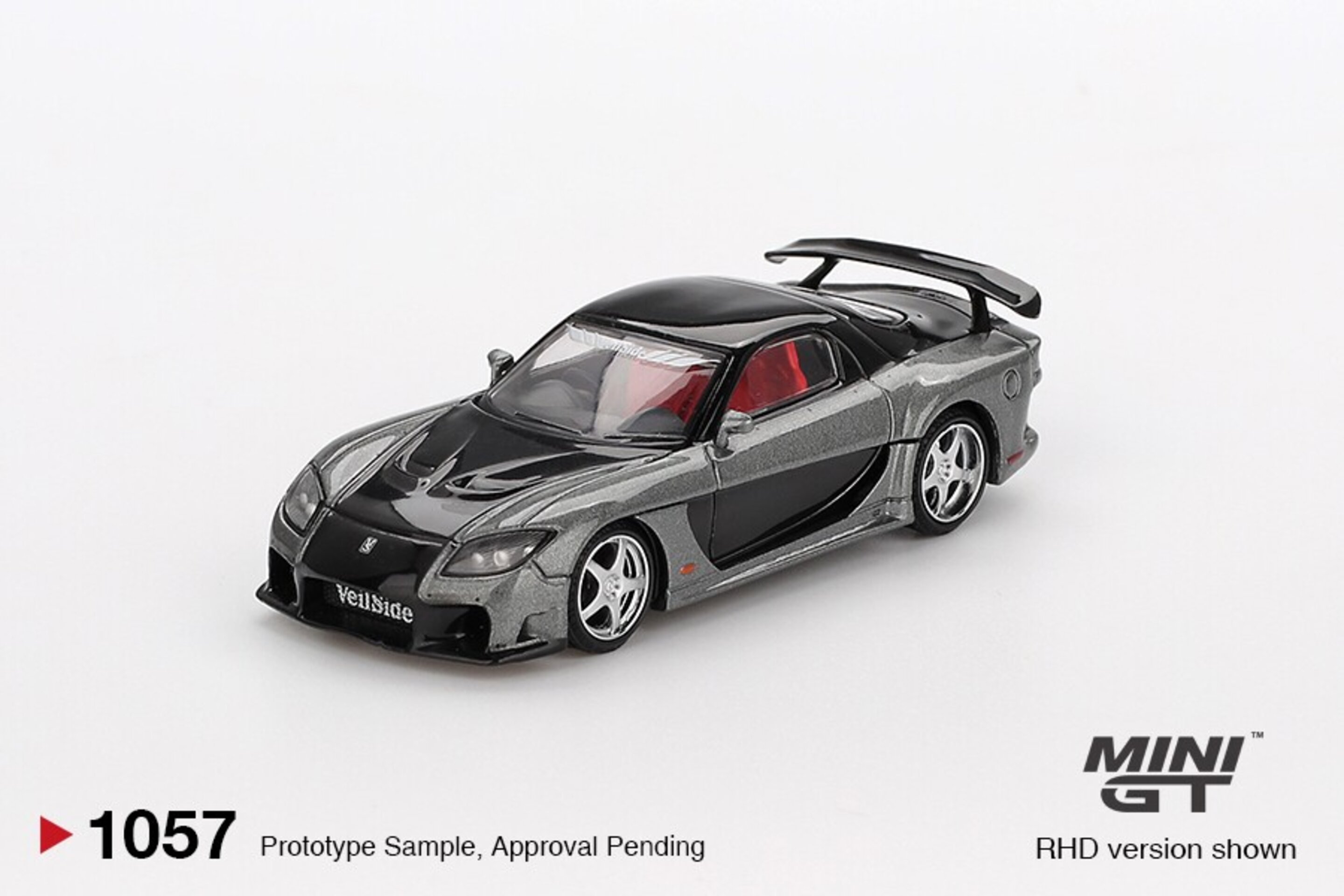 (PRE VENTA) 1:64 Mazda RX-7 FD3S VeilSide Fortune Grey 2011 – MINI GT JDM - 4