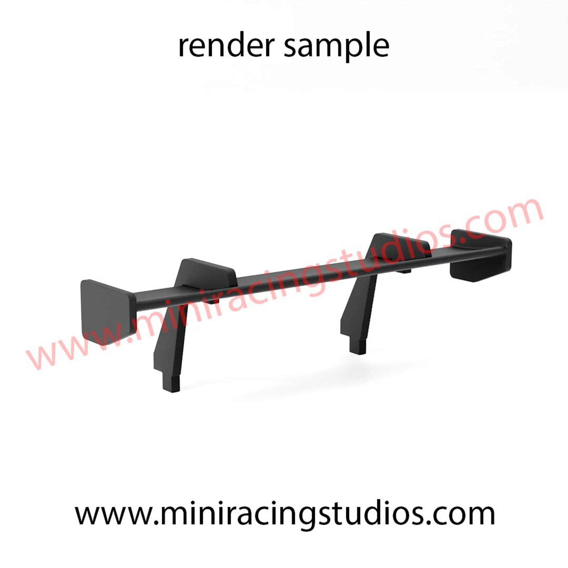 Alerón 3D para el Porsche 992 de Scaleauto – MiniRacingStudios Flex/Rígido/Bicom - 3