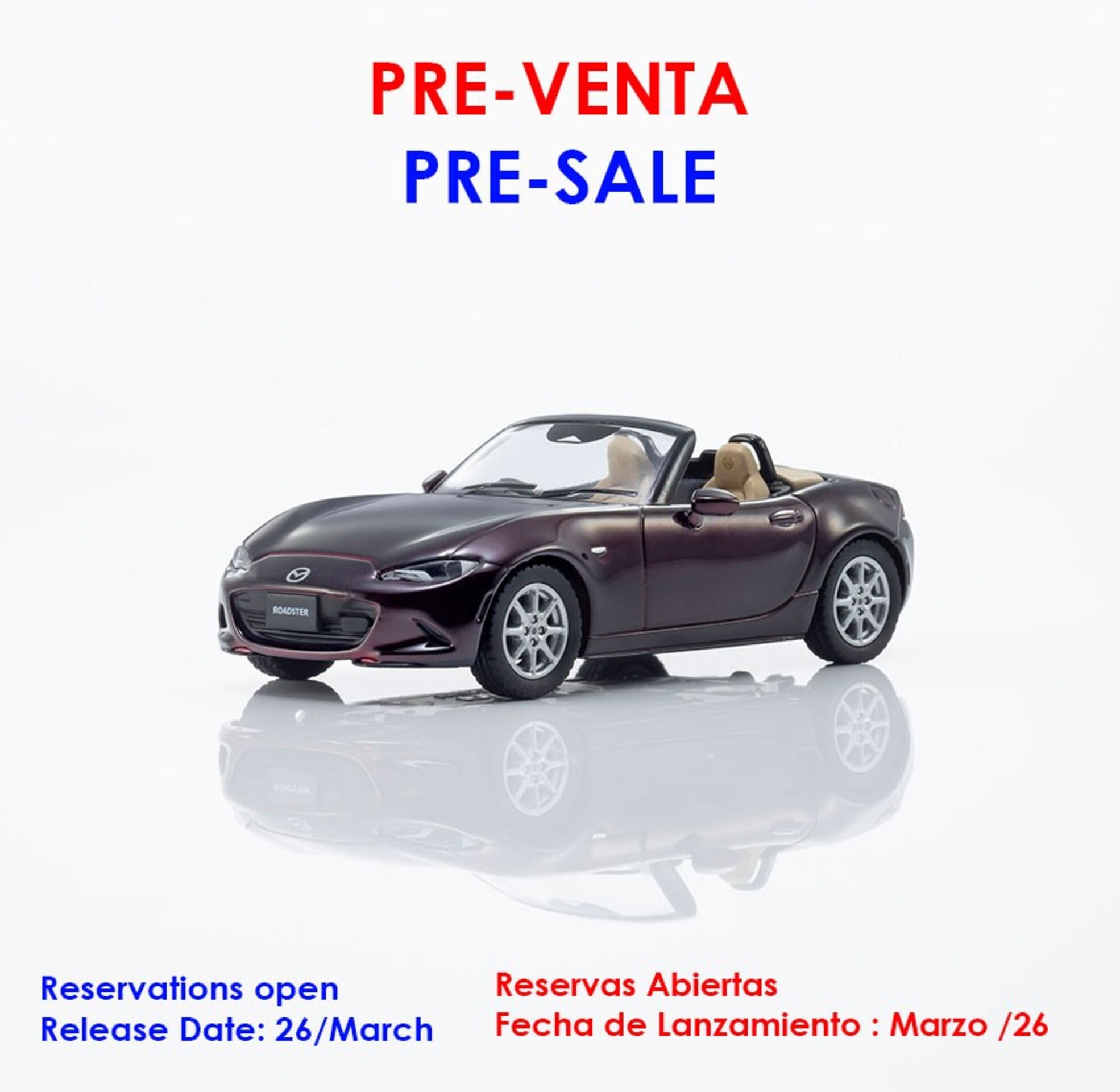 (PRE VENTA) 1/64 Mazda Roadster 35th Anniversary (Red) KYOSHO - 1