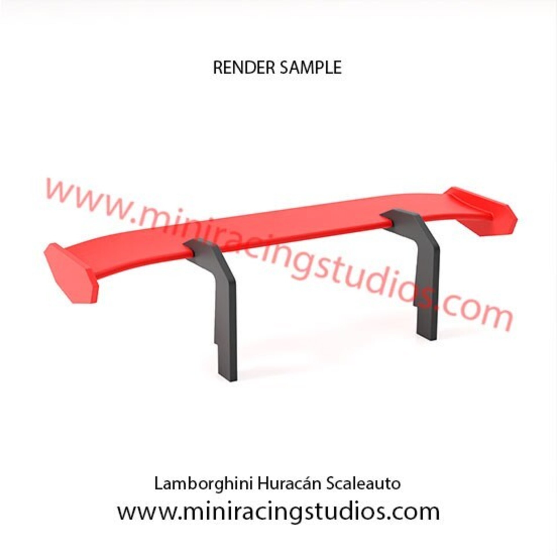 Alerón 3D para Lamborghini Huracán GT3 Scaleauto - Varios materiales - 4