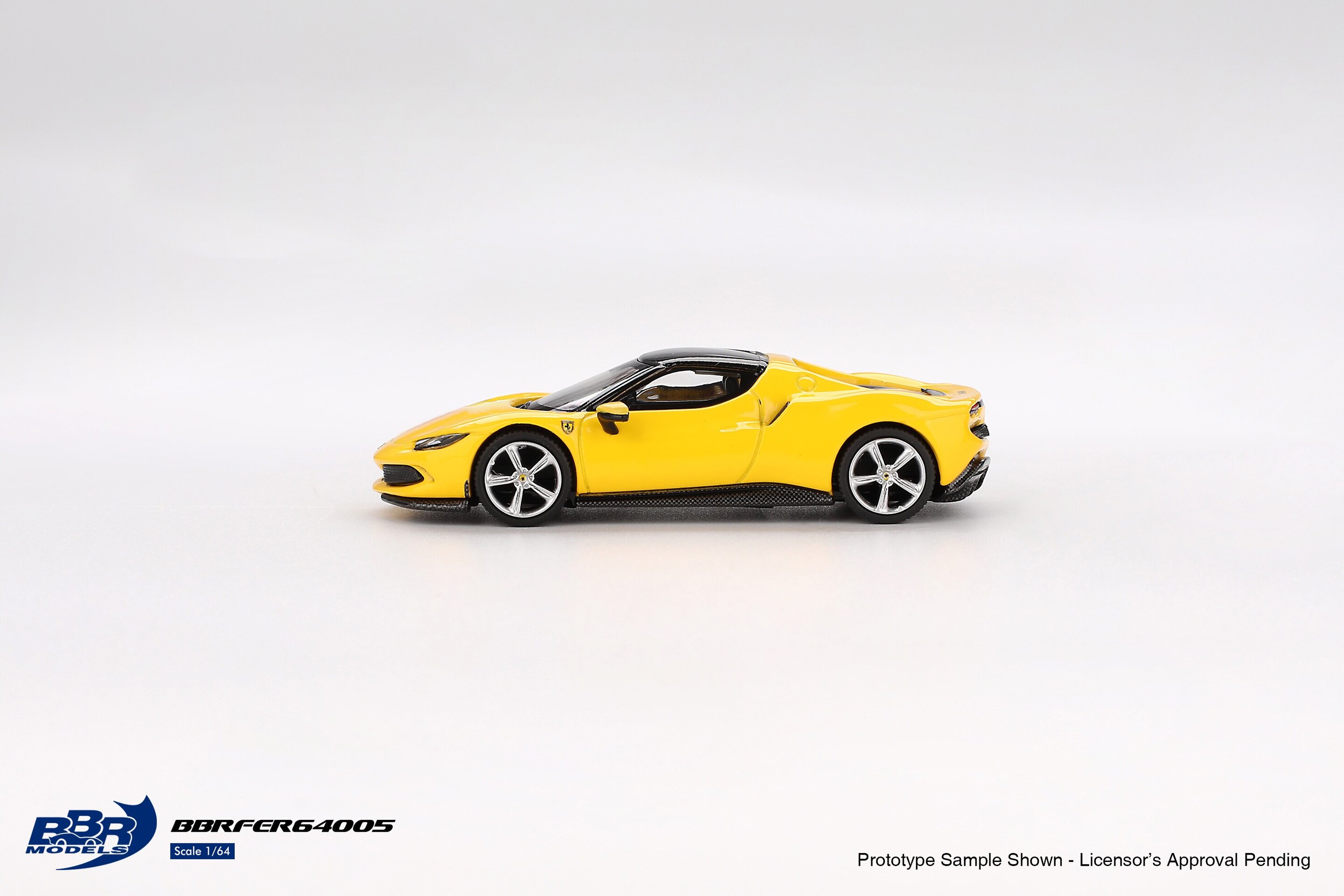 (PRE VENTA) 1:64 Ferrari 296 GTB Giallo Modena 2024 BBR Models - 5