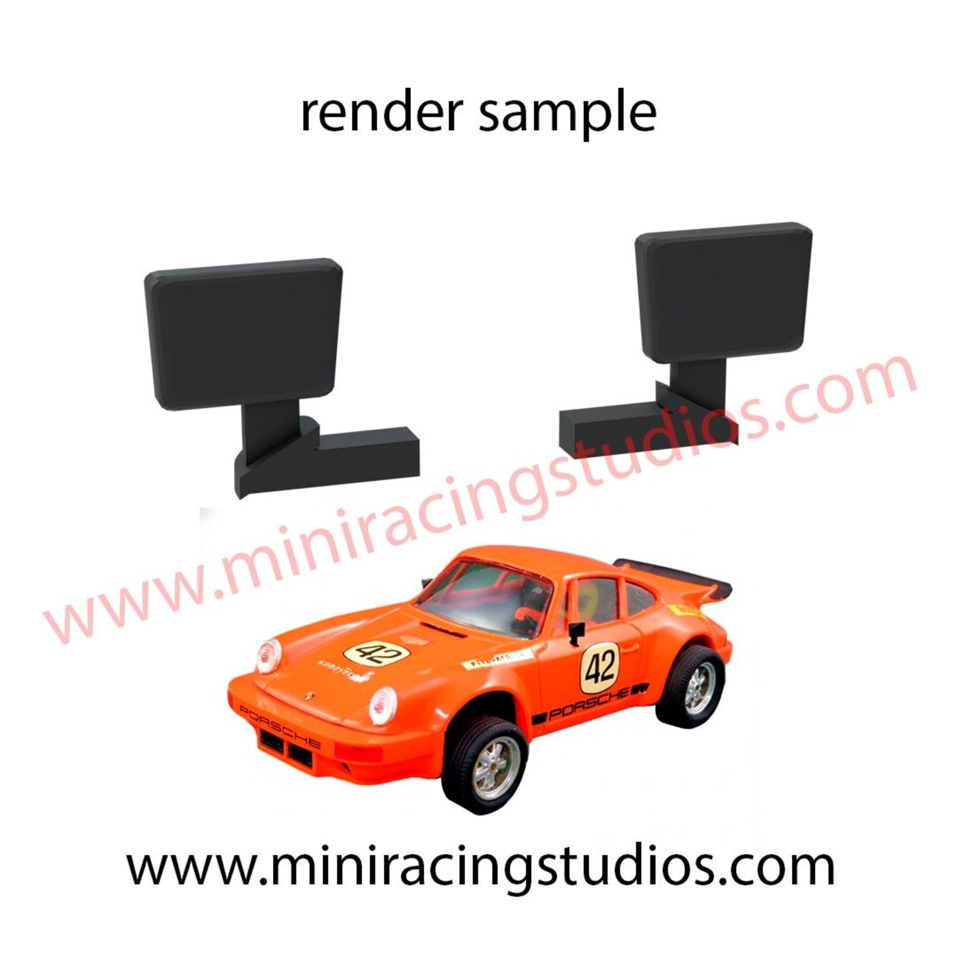 Retrovisores 3D para Porsche 911/P53 de Scalextric/EXIN – MiniRacingStudios - 1