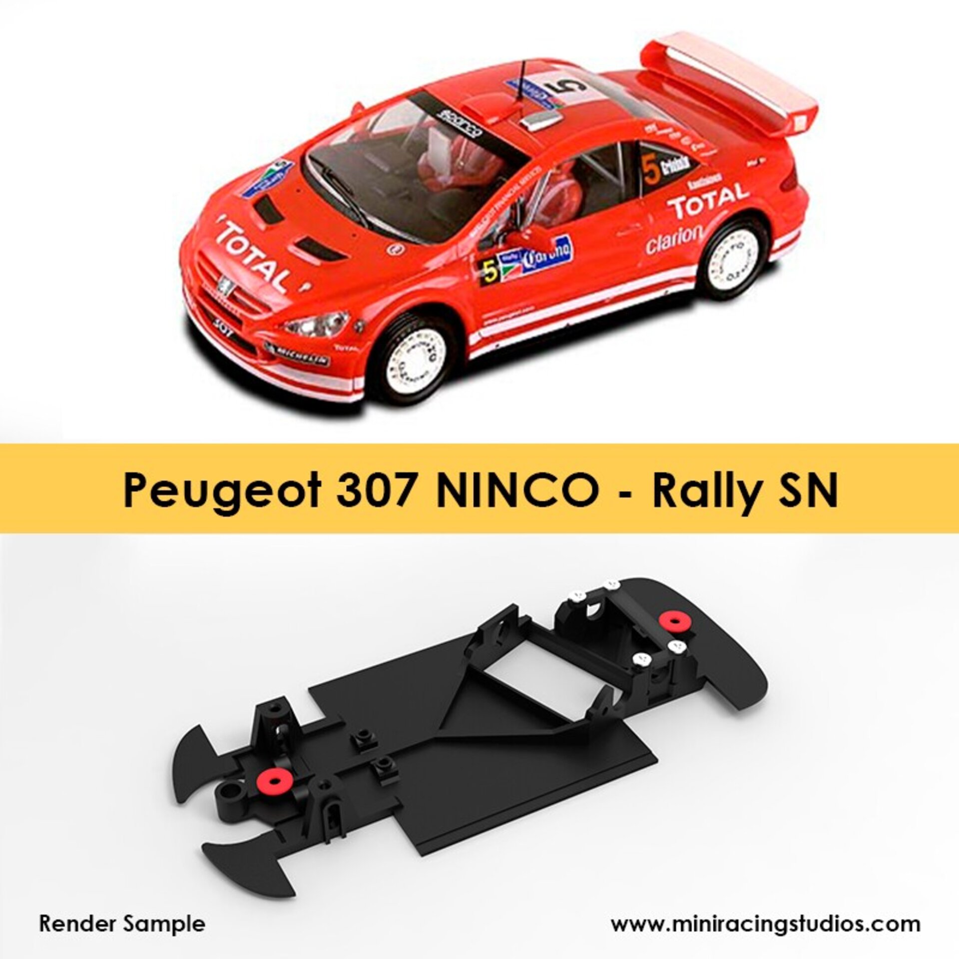 Chasis SN Rally Peugeot 307 WRC  Ninco  -PROXIMAMENTE - - 1