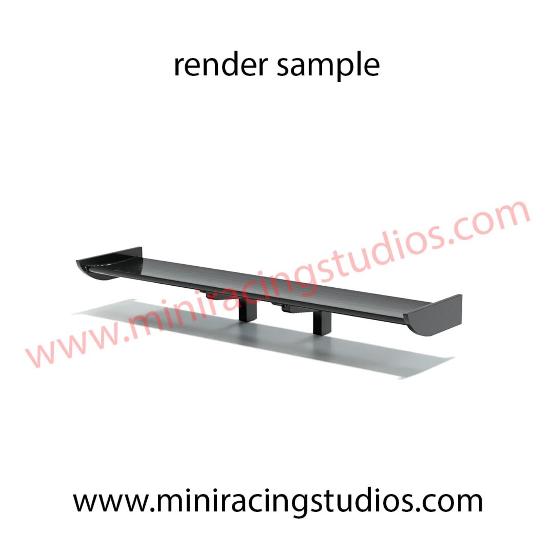 Alerón 3D para el SEAT CUPRA GT  SCX / SCALEXTRIC - Flexible o Plástico - 2
