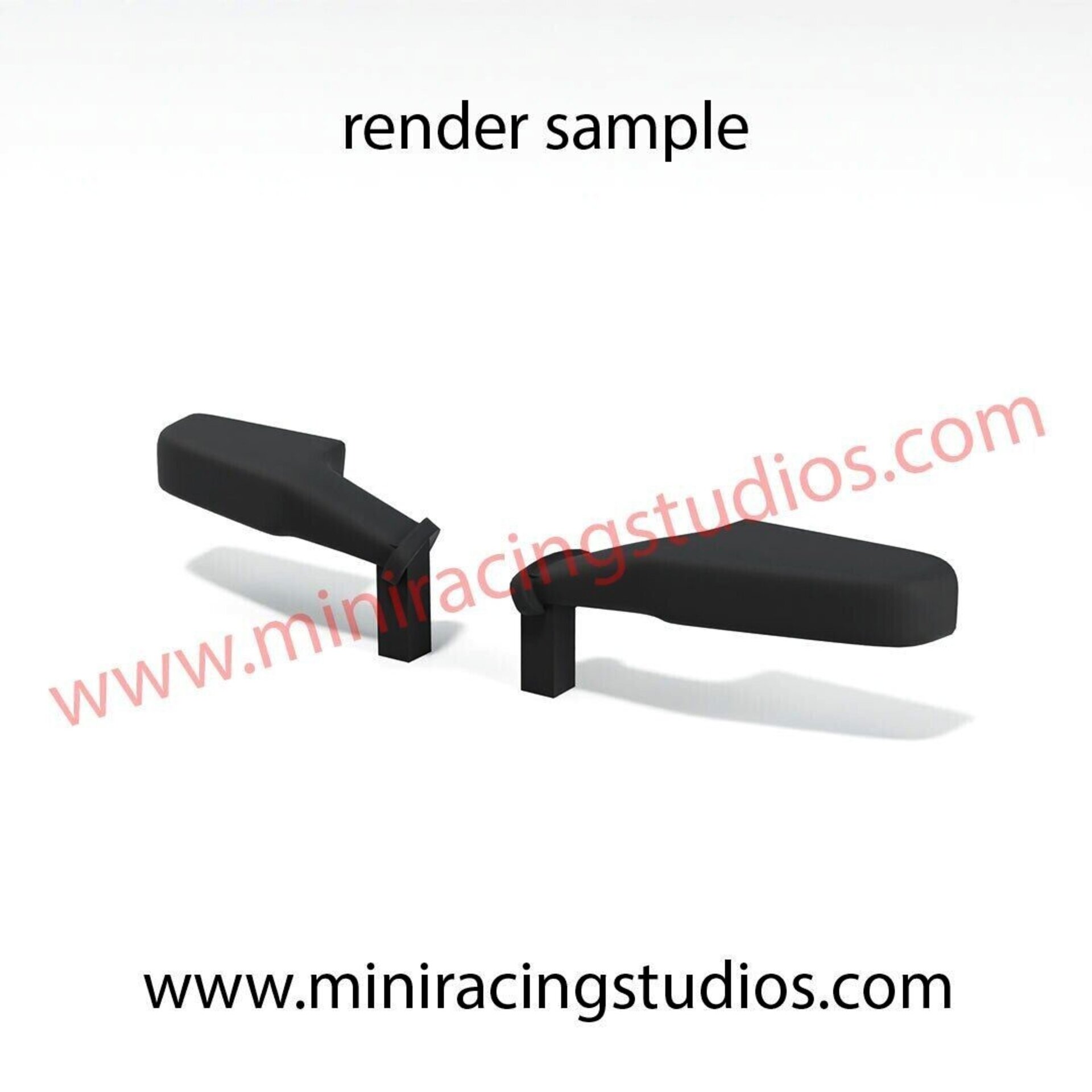 Set Alerón + Retrovisores Flexibles para el Corvette C8R ( Flex o Bicomponente ) - 5