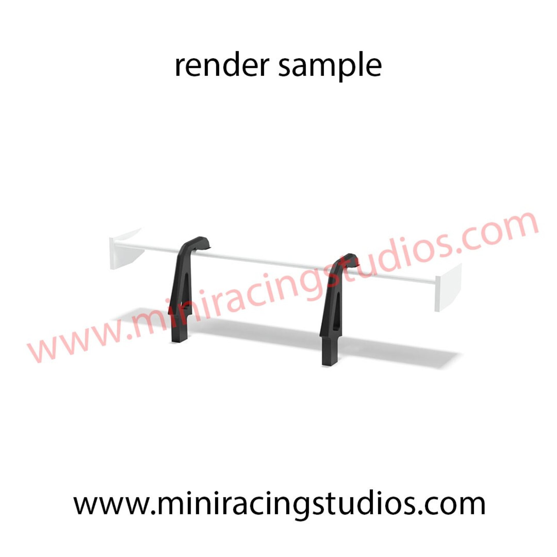 Alerón 3D AUDI R8 LMS GT  SCX / SCALEXTRIC - Flexible, Plástico o bicomponente - 2