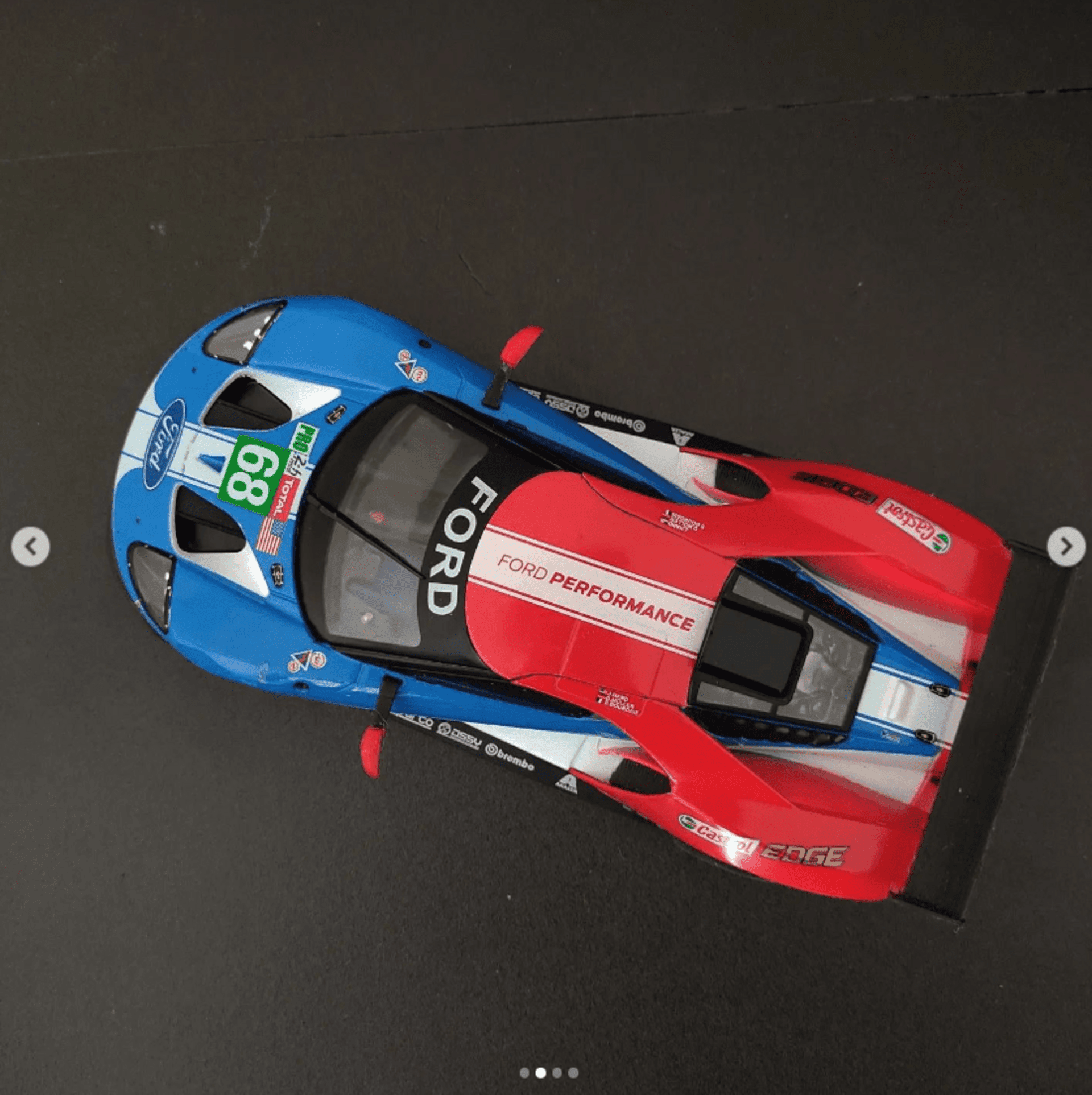 Set Alerón + Retros  para el Ford GT de Sideways (Flex o Bicomponente) - 4