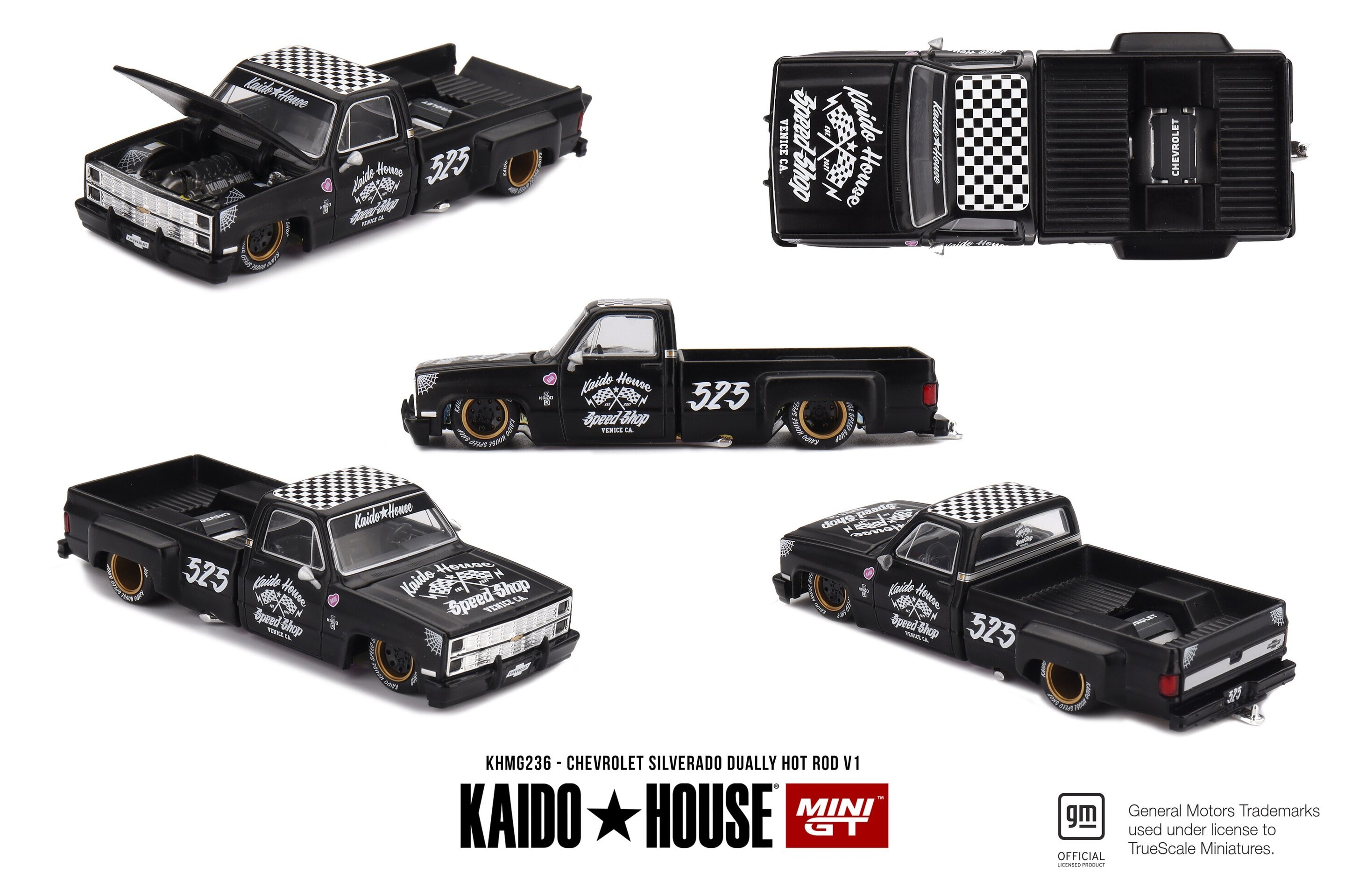 (PRE VENTA) 1:64 Chevrolet Silverado Dually Hot Rod V1 – Kaido House × Mini GT - 2