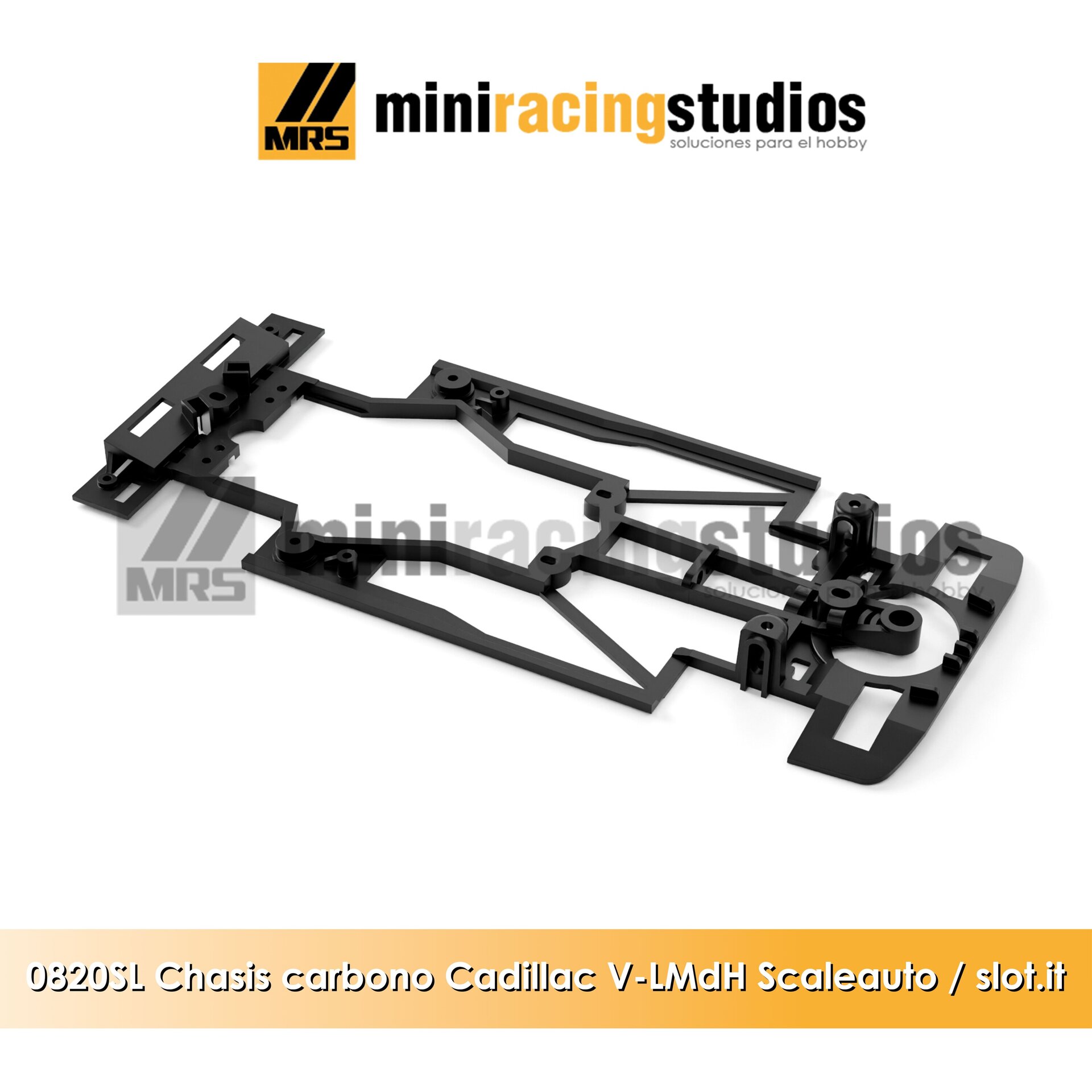 Chasis 3D  EVO2 Cadillac V - LMdH SCALEAUTO  Carbono compatible con Slot.it - 3