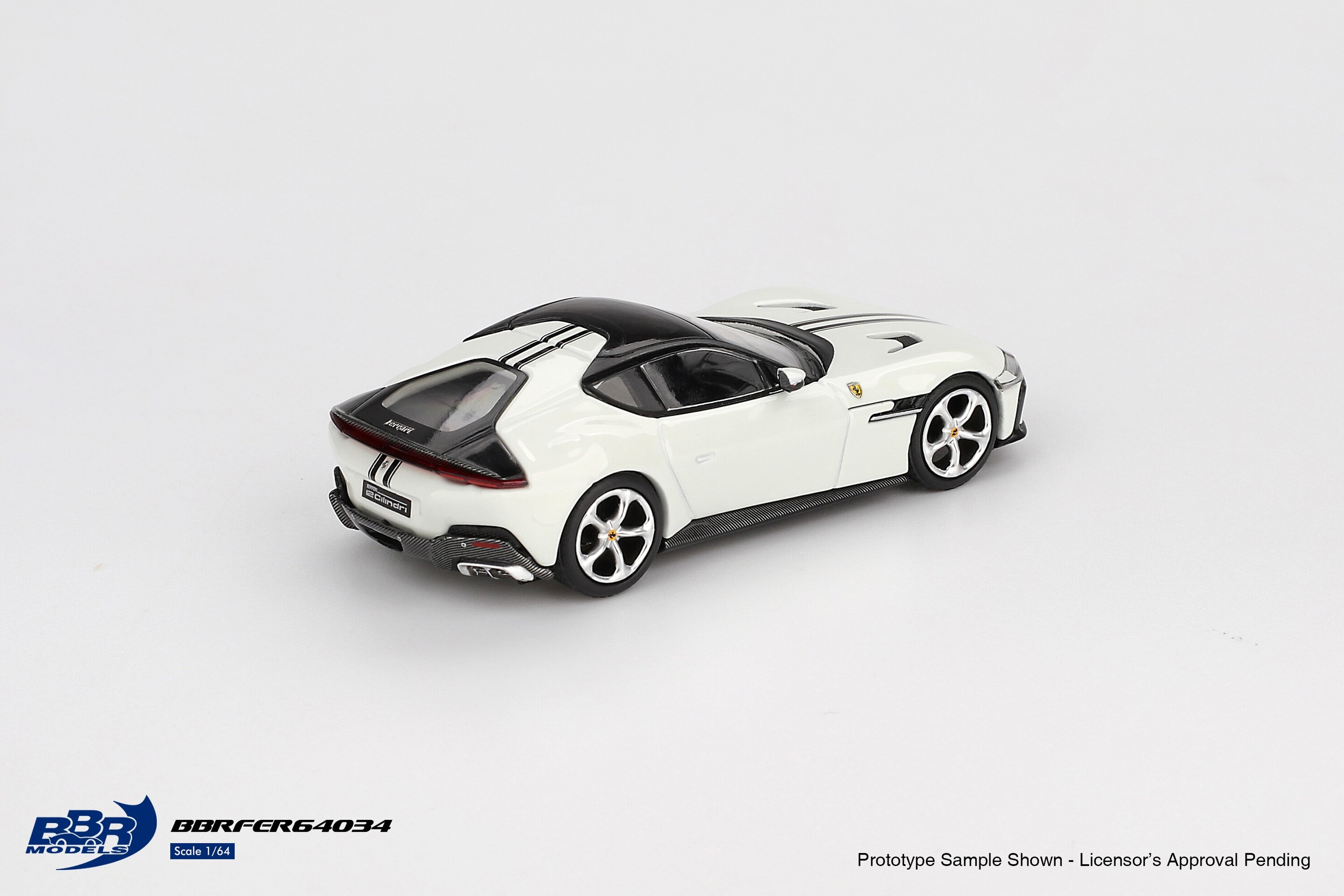 (PRE VENTA) 11:64 FERRARI 12 CILINDRI BIANCO AVUS 2024 BBR MODELS - 2