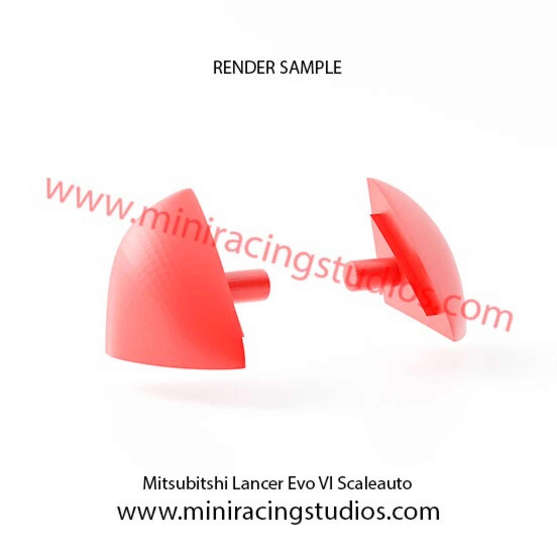 Retrovisores 3D para Mitsubitshi Lancer EVO VI de Scaleauto  – MiniRacingStudios - 6