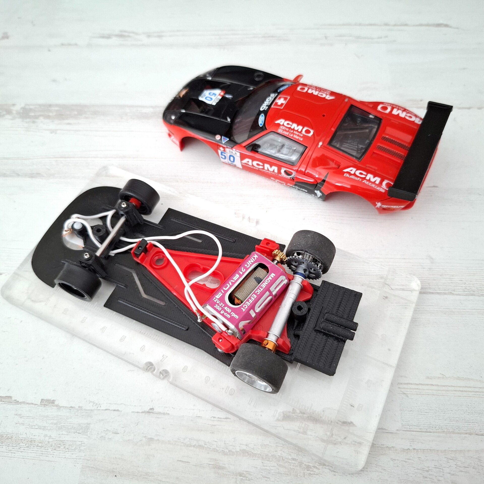 Chasis 3D  para el Ford GT de Ninco  compatible con NSR - 5