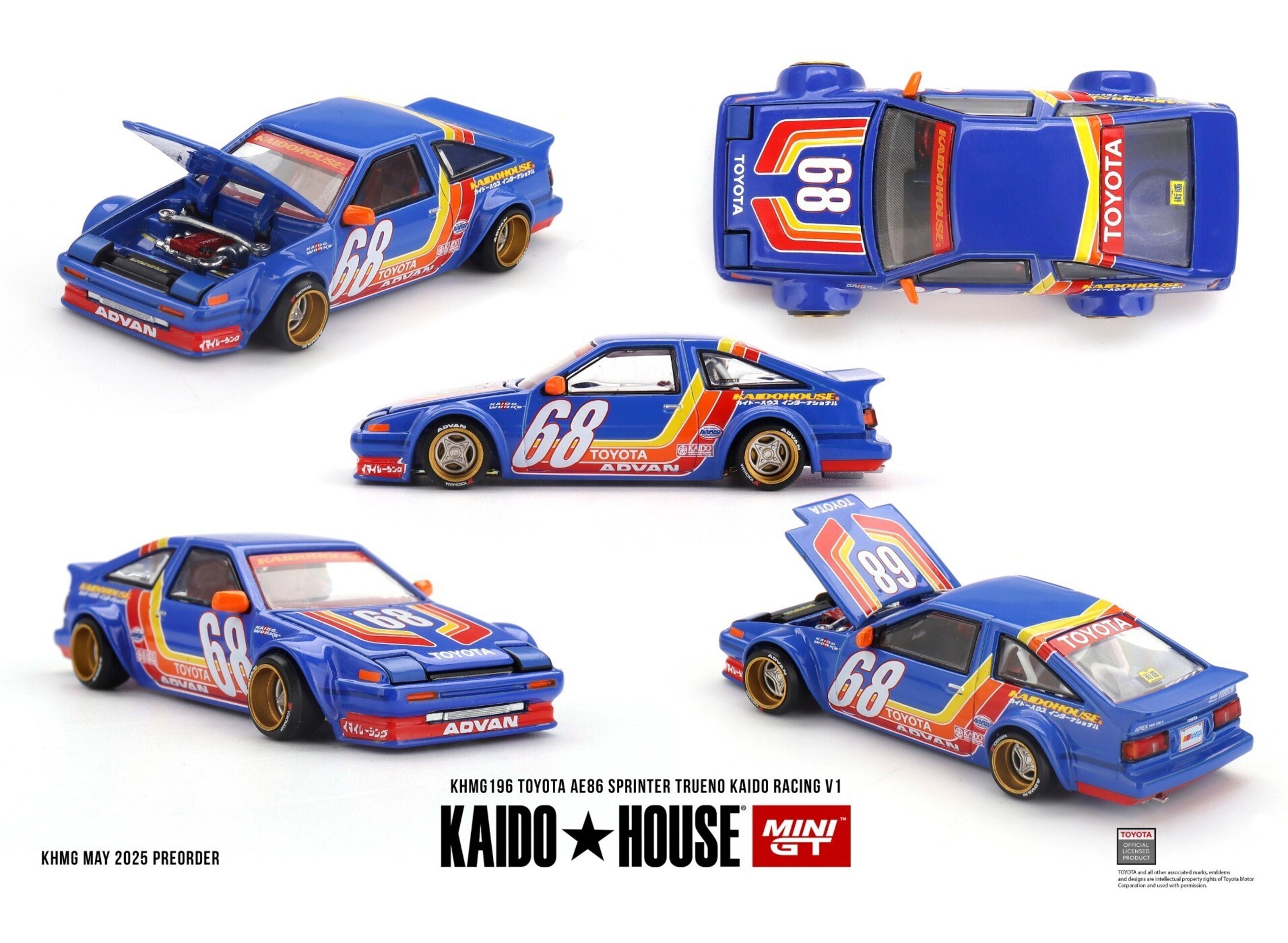 Mini GT 1:64 TOYOTA AE86 SPRINTER TRUENO KAIDO RACING V1 1983  ( PRE VENTA ) - 2