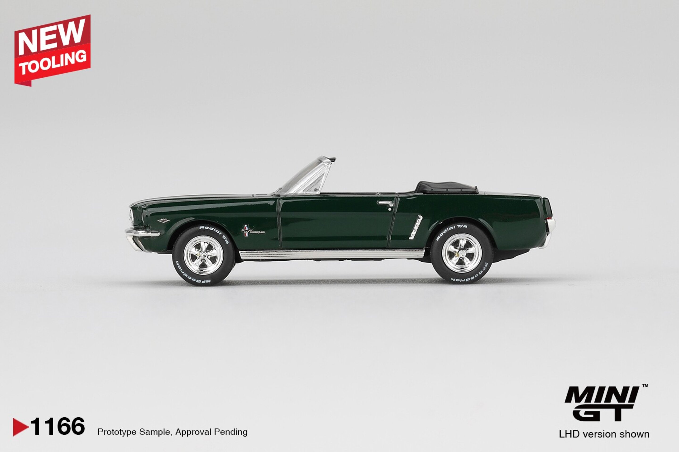 (PRE VENTA) 1:64 FORD MUSTANG CONVERTIBLE HIGHLAND GREEN 1964 Mini GT - 3