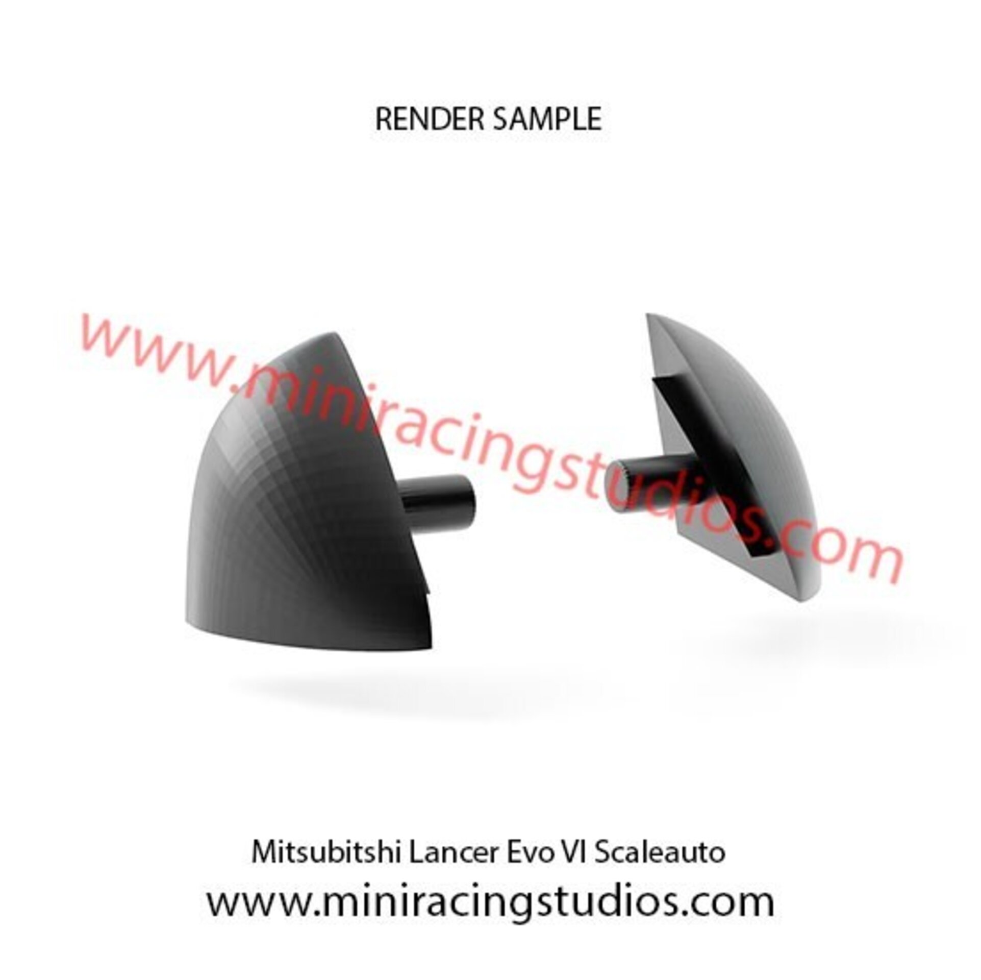 Retrovisores 3D para Mitsubitshi Lancer EVO VI de Scaleauto  – MiniRacingStudios - 3