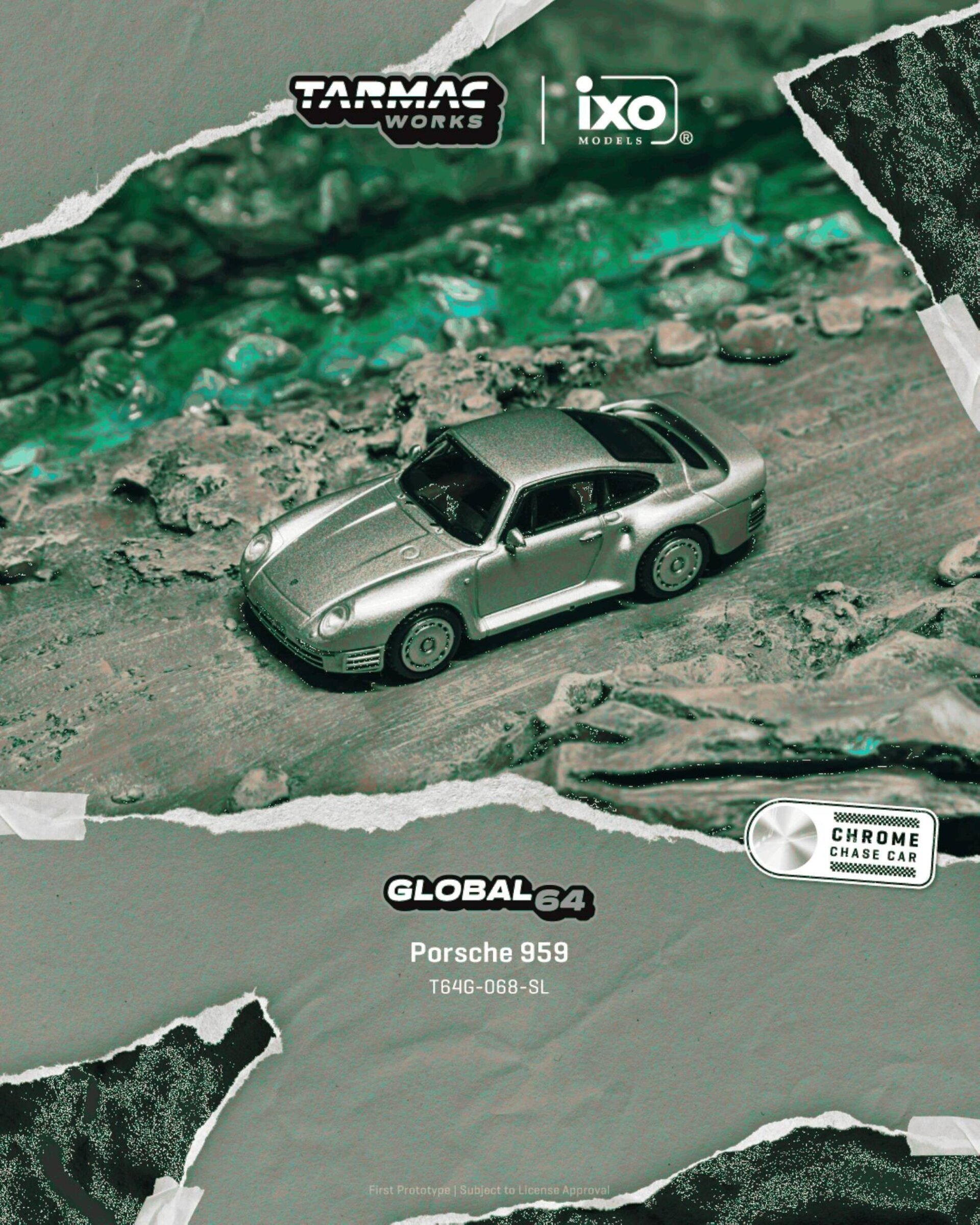 (PRE VENTA) 1:64 PORSCHE 959 SILVER 1989 TARMAC WORKS - 6