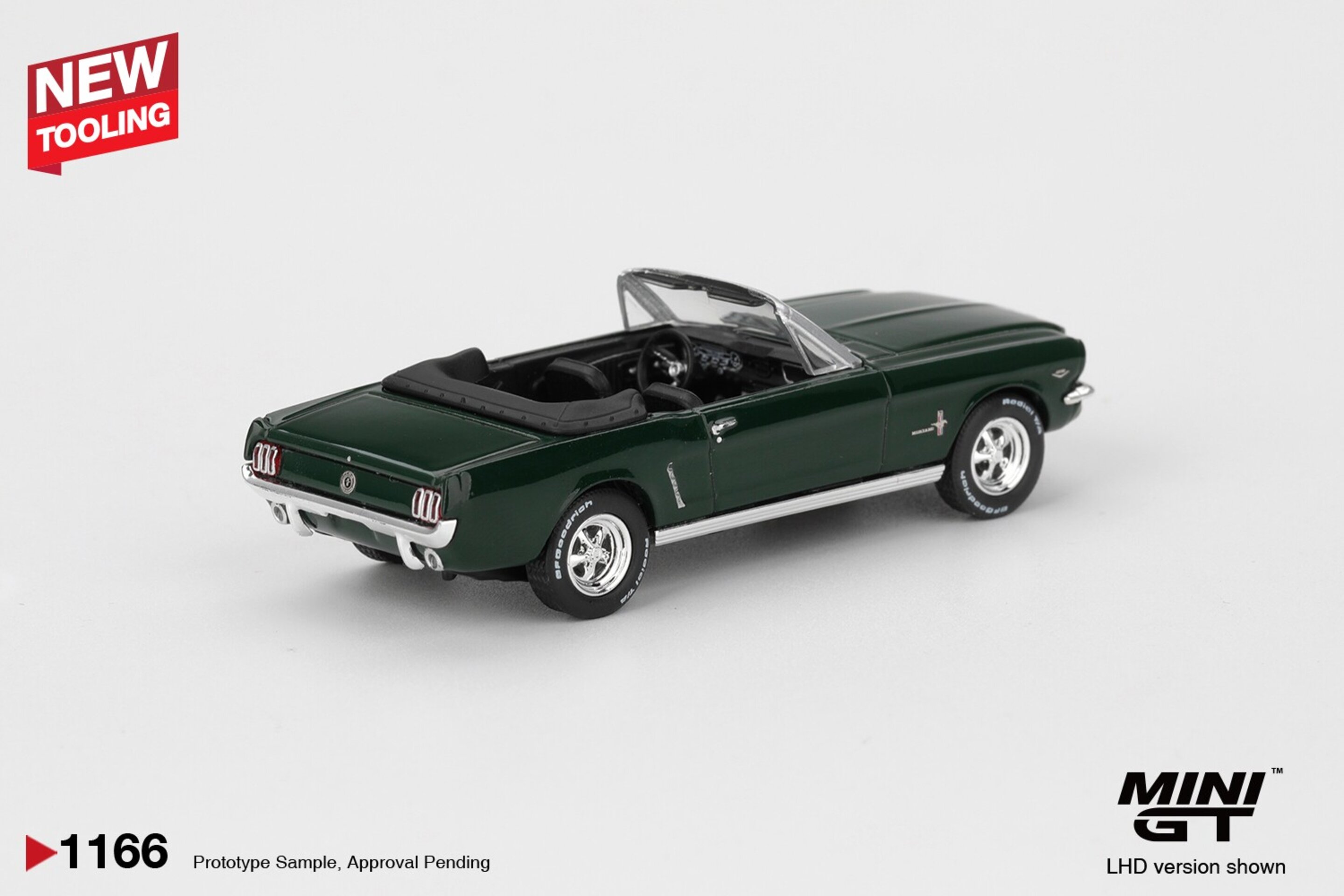 (PRE VENTA) 1:64 FORD MUSTANG CONVERTIBLE HIGHLAND GREEN 1964 Mini GT - 4
