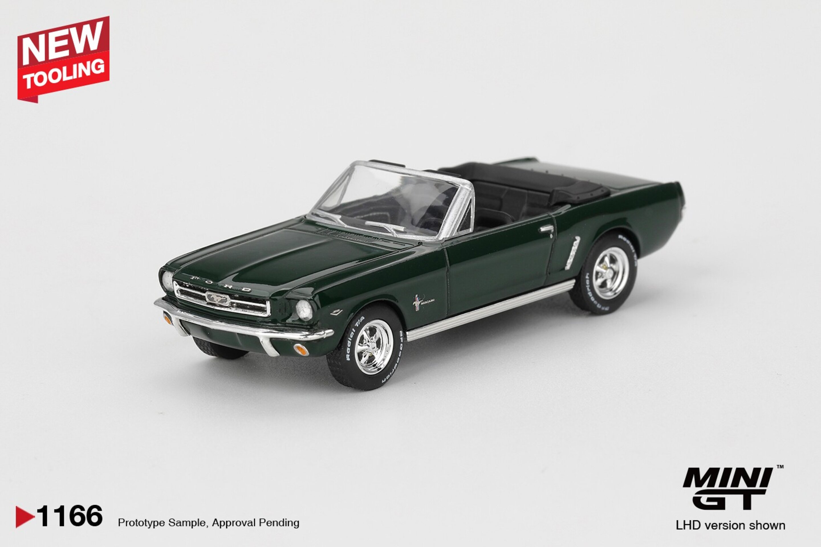 (PRE VENTA) 1:64 FORD MUSTANG CONVERTIBLE HIGHLAND GREEN 1964 Mini GT - 2