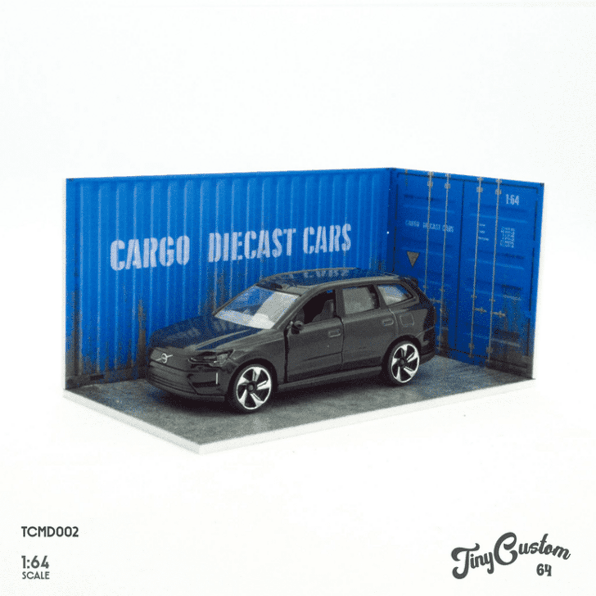 Minidiorama Container Azul 1/64 - TinyCustom64. - 2