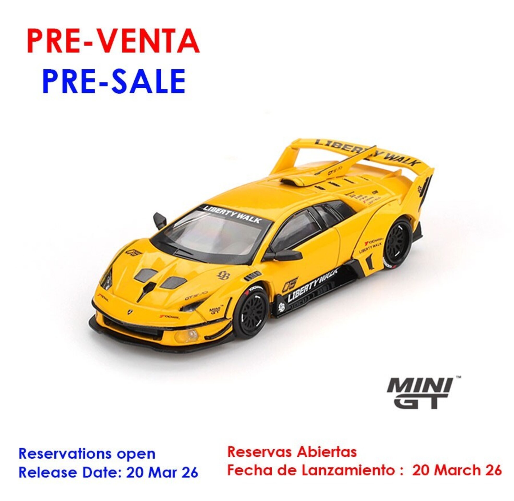 (PRE VENTA) 1:64 LAMBORGHINI MURCIELAGO LB- SILHOUETTE WORKS GT EVO YEL  Mini GT - 1