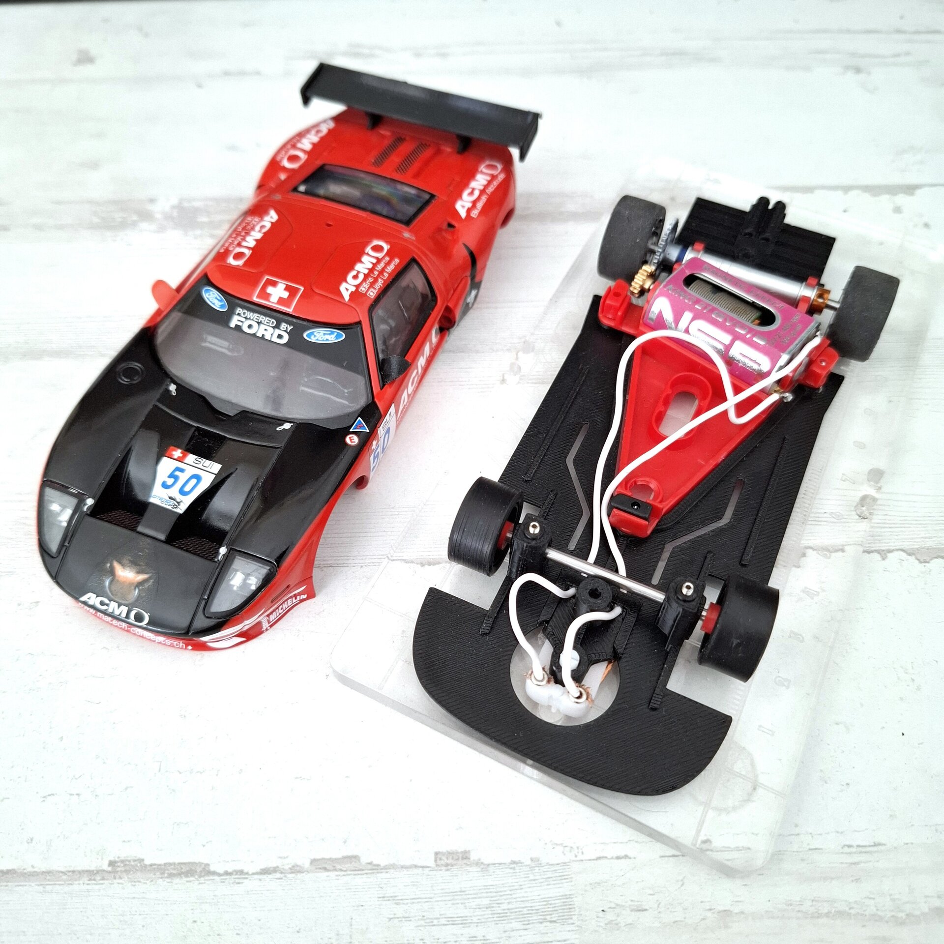 Chasis 3D  para el Ford GT de Ninco  compatible con NSR - 6
