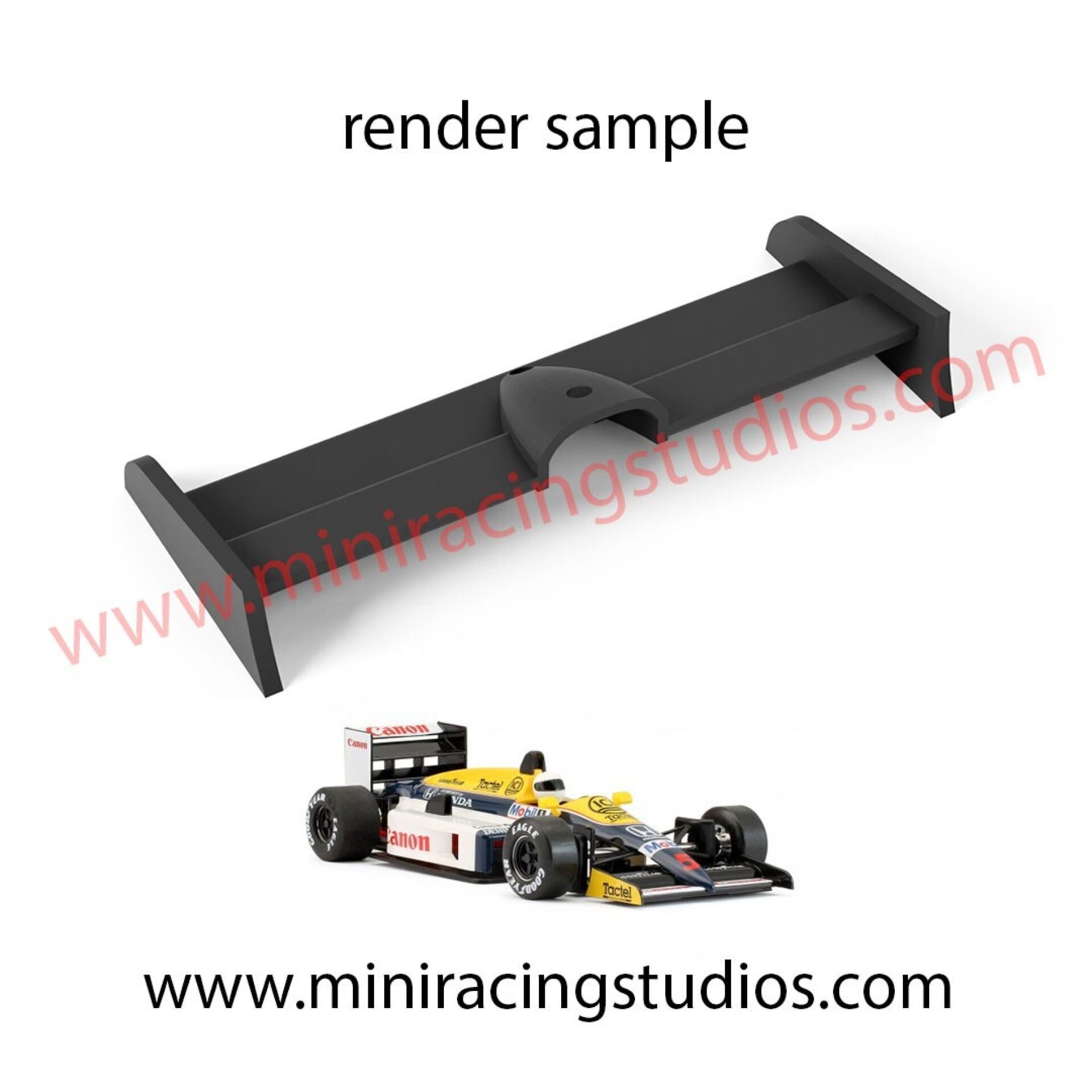 Alerón delantero 3D para Formula 1 NSR 86/89 - Flexible o Plástico - 2