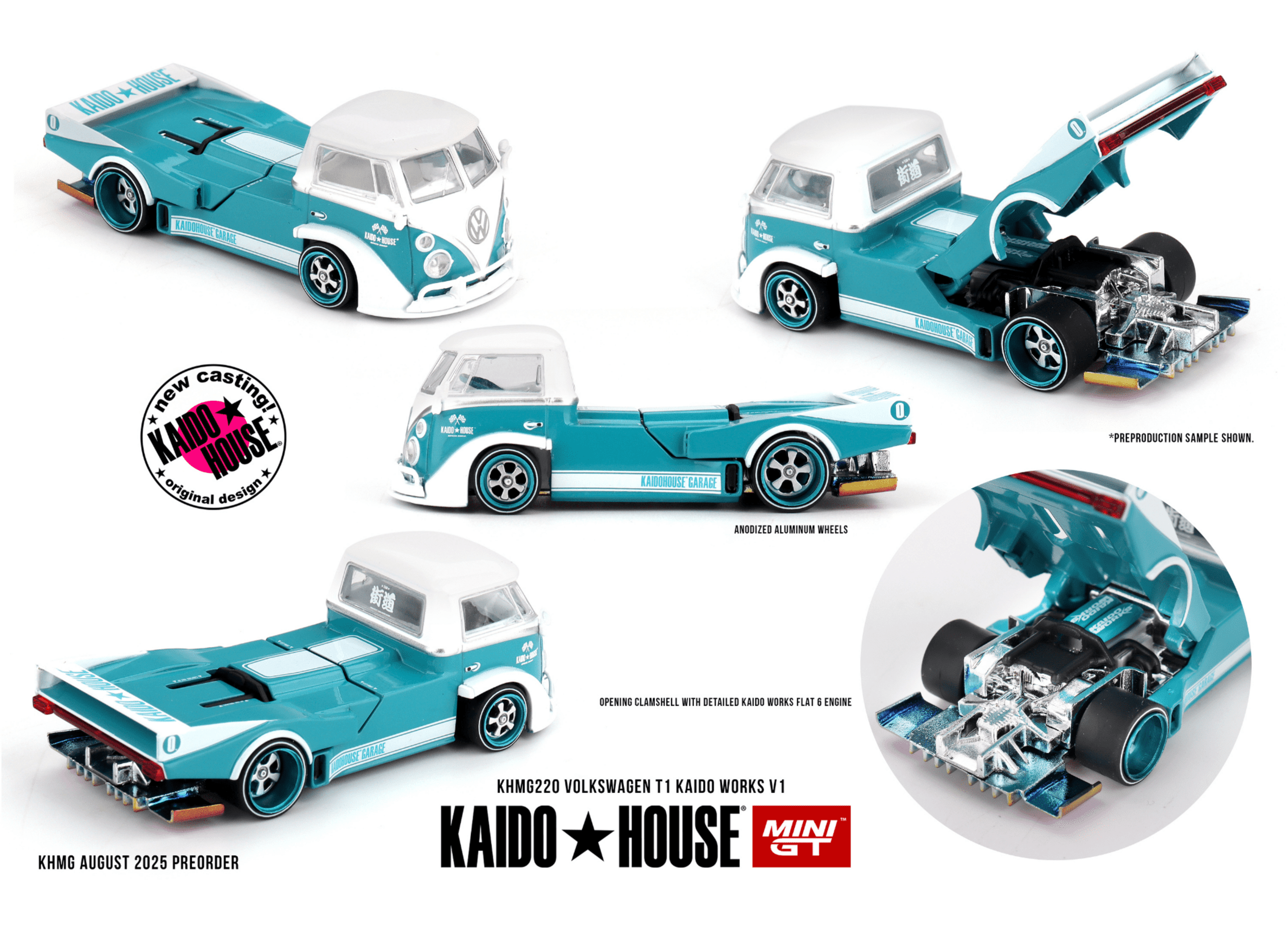 MiniGT 1:64 Volkswagen T1 Pickup Kaido Works V1 1972 – Kaido House ( PRE VENTA ) - 2