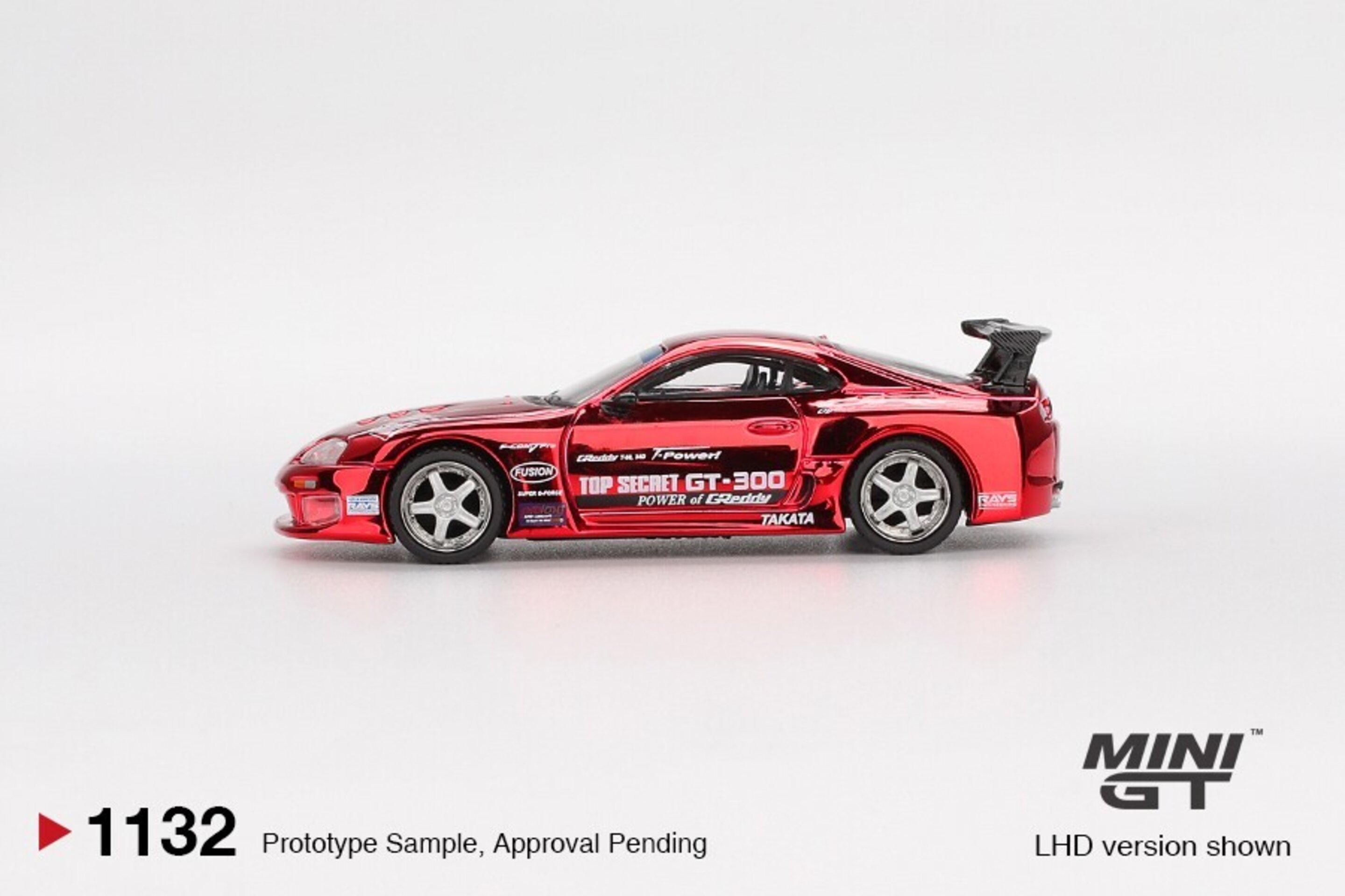 (PRE VENTA) Mini GT 1:64 TOYOTA SUPRA (A80) TOPSECRET GT-300 RED CHROME 2014 - 3