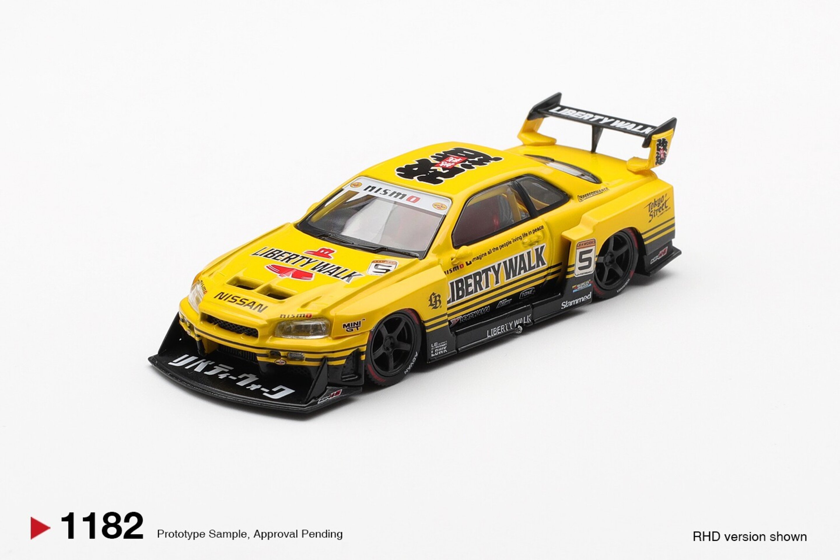 (PRE VENTA)1:64 NISSAN GTR (R34) SKYLINE SUPER SILHOUETTE SPORT YELLOW Mini GT - 2