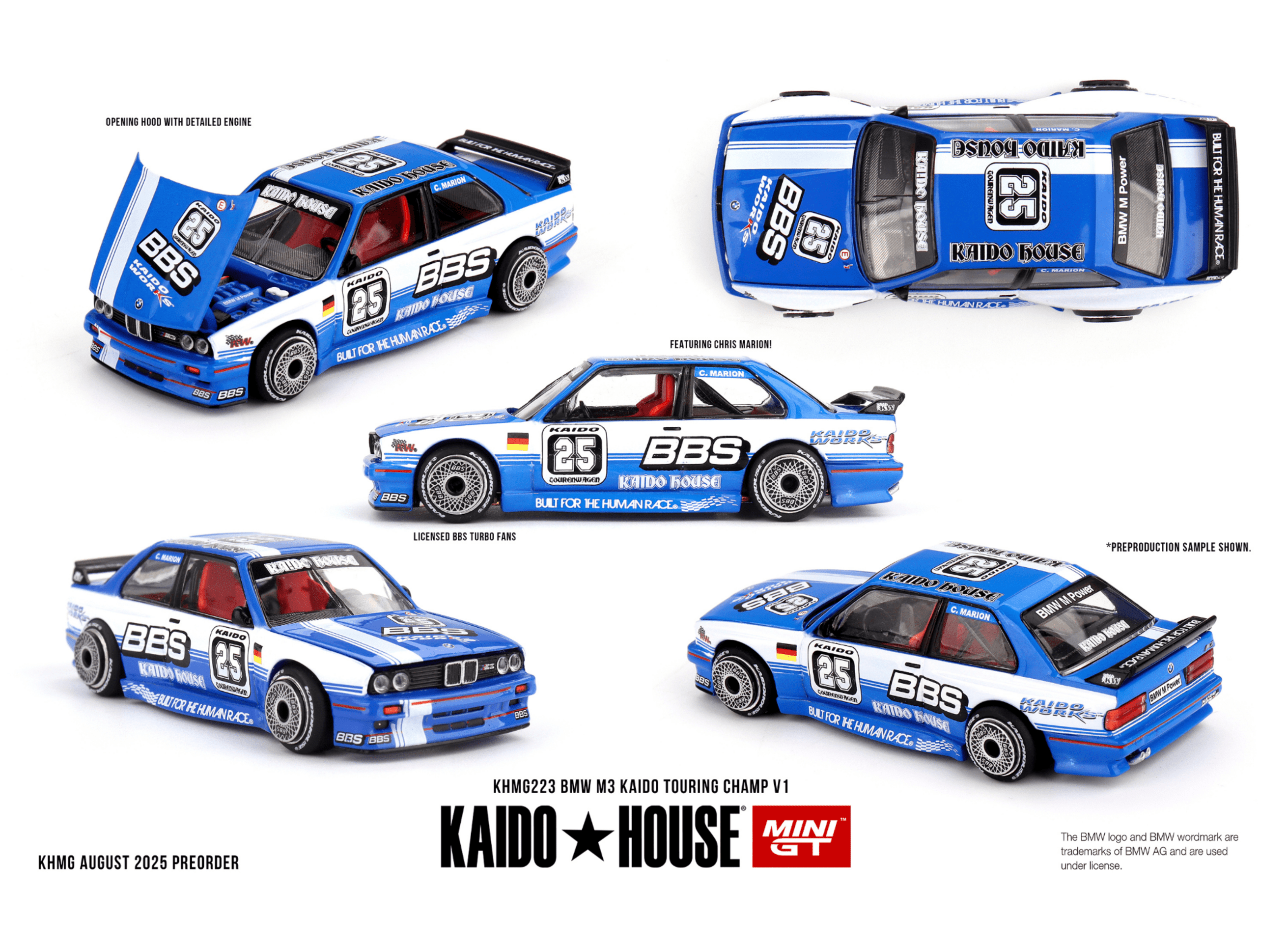MiniGT 1:64 BMW M3 (E30) Kaido Touring Champ V1 1989 – Kaido House ( PRE VENTA ) - 2