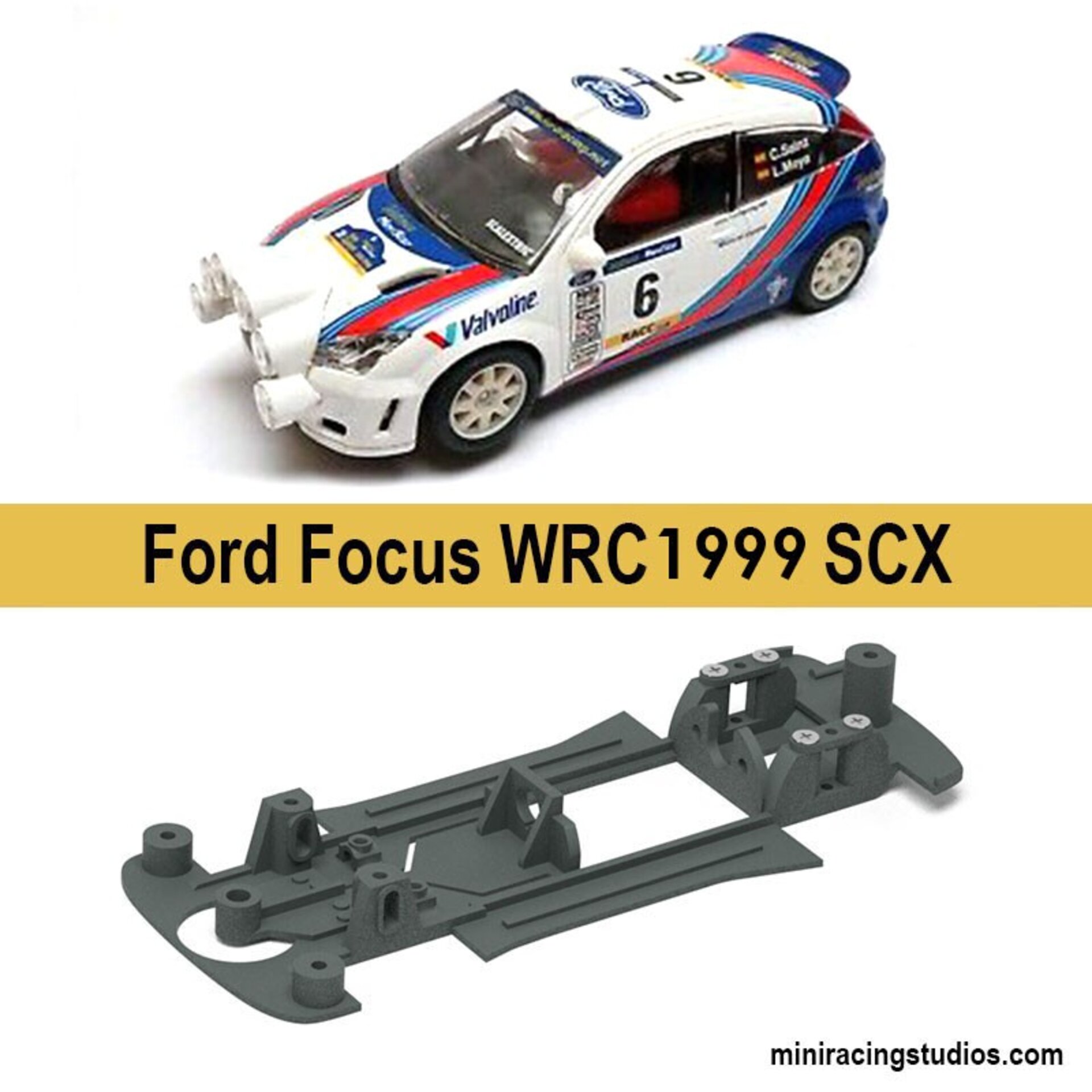 Chasis N3D Rally Ford Focus WRC versión 1 SCALEXTRIC / SCX - 1