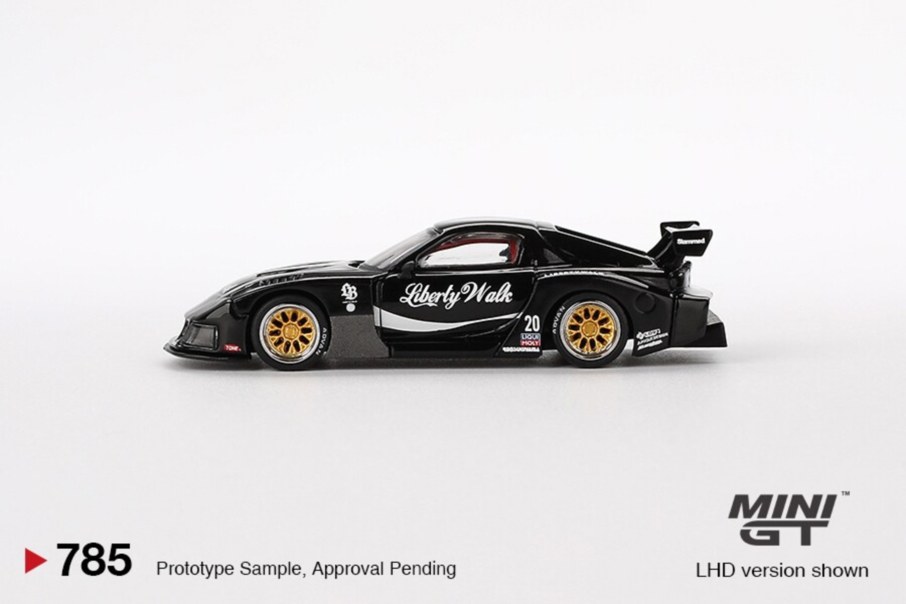 MAZDA RX-7 LB-Super Silhouette Liberty Walk Black Mini GT 1/64 - 3