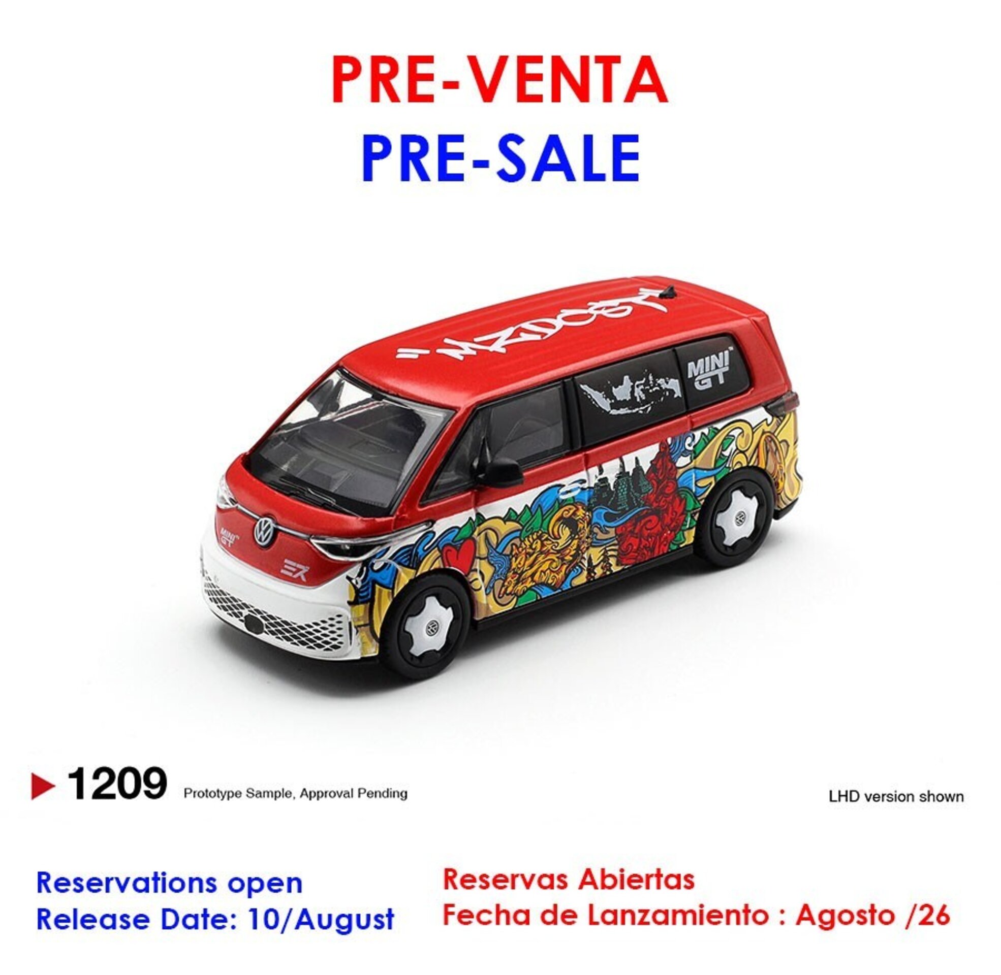 (PRE VENTA) 1:64 VOLKSWAGEN ID.BUZZ MIZU DESIGN 2025 Mini GT - 1