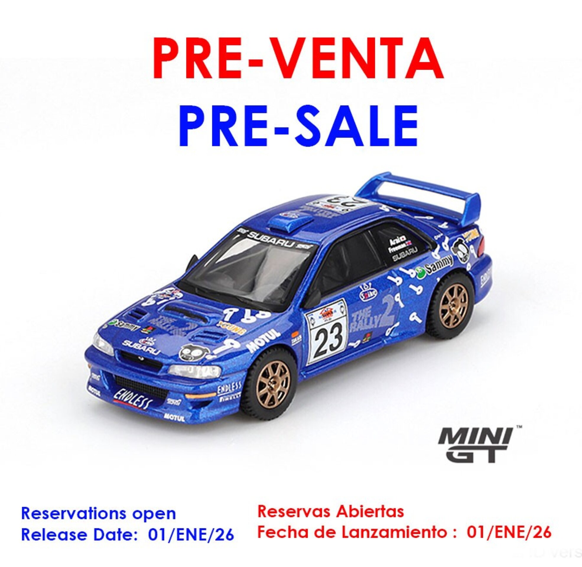 (PRE VENTA) Subaru Impreza WRC99 Acropolis Rally 2000 #23 – Mini GT 1:64 - 1